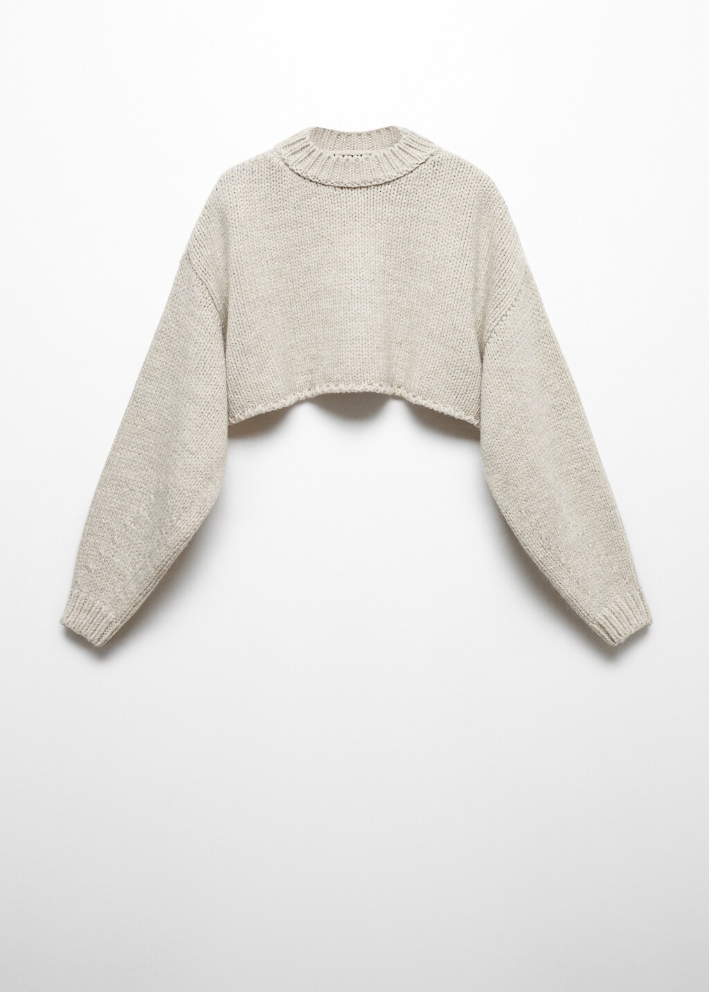 Round-neck cropped jumper - Article without model