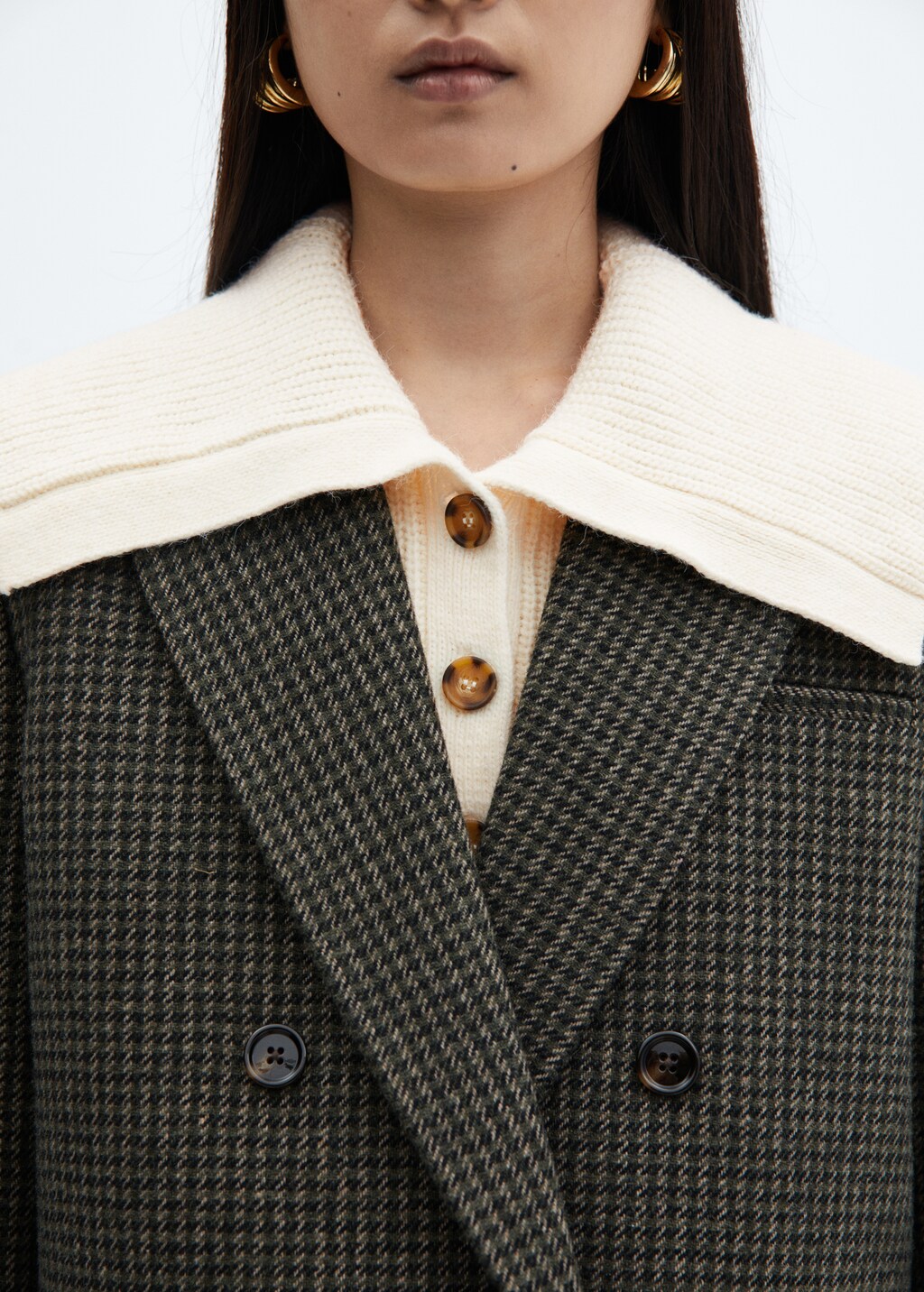 Buttoned collar knit sweater - Details of the article 6