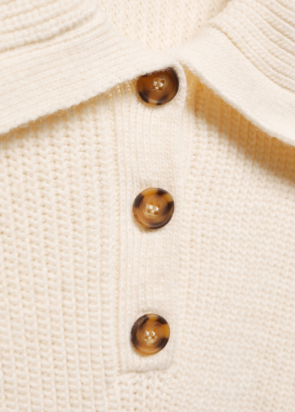 Buttoned collar knit sweater - Details of the article 8