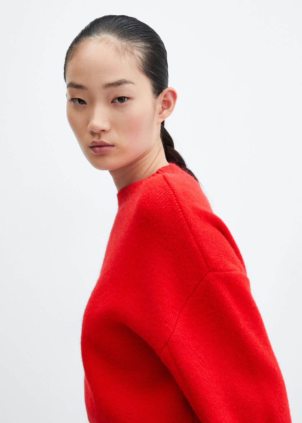 Puff-sleeve knitted sweater - Details of the article 1