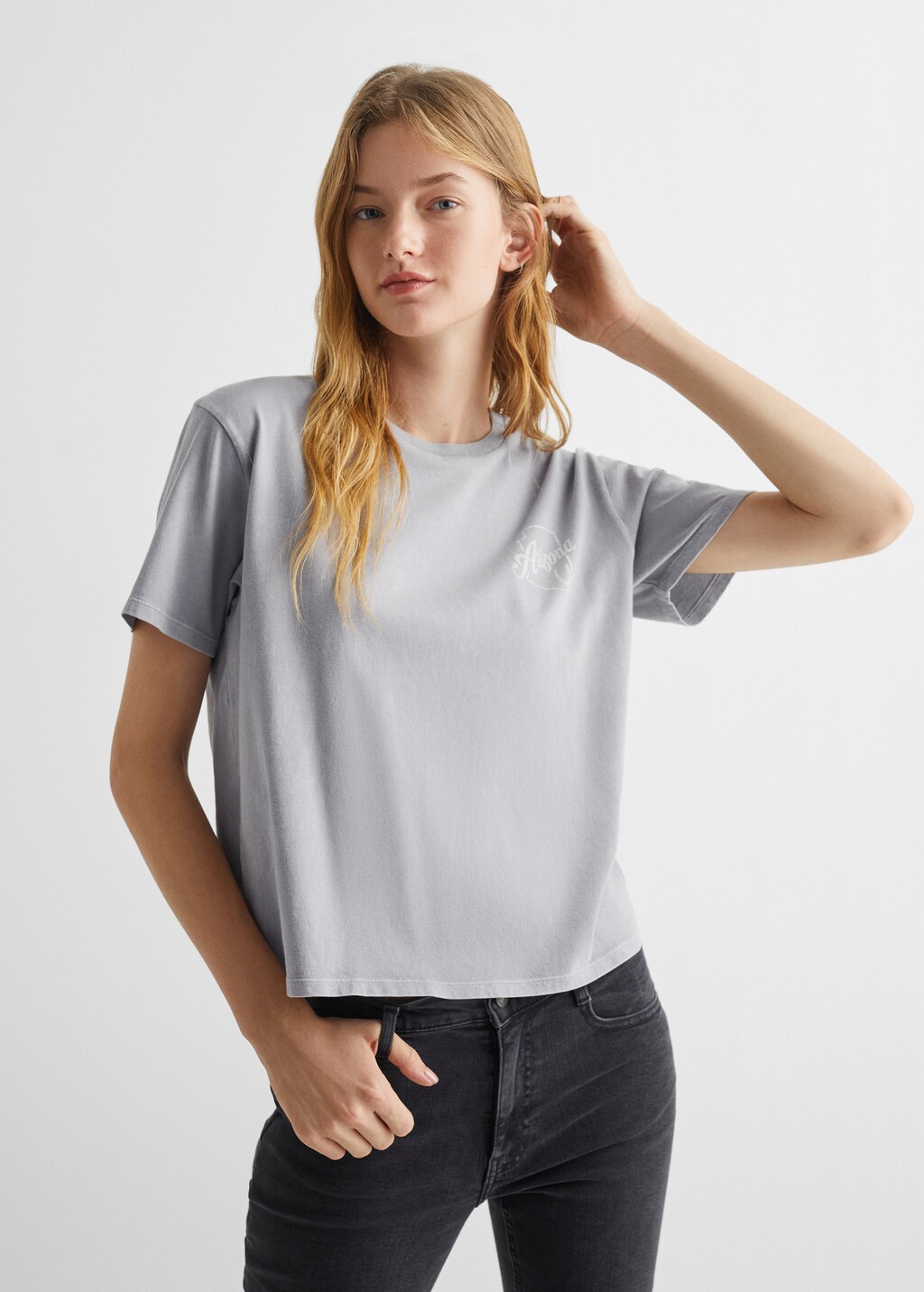 T-shirt coton message - Plan moyen