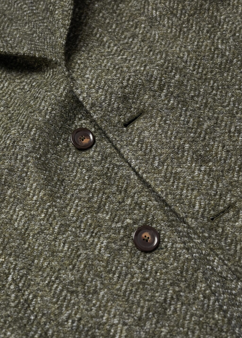 Herringbone print virgin wool blazer - Details of the article 0