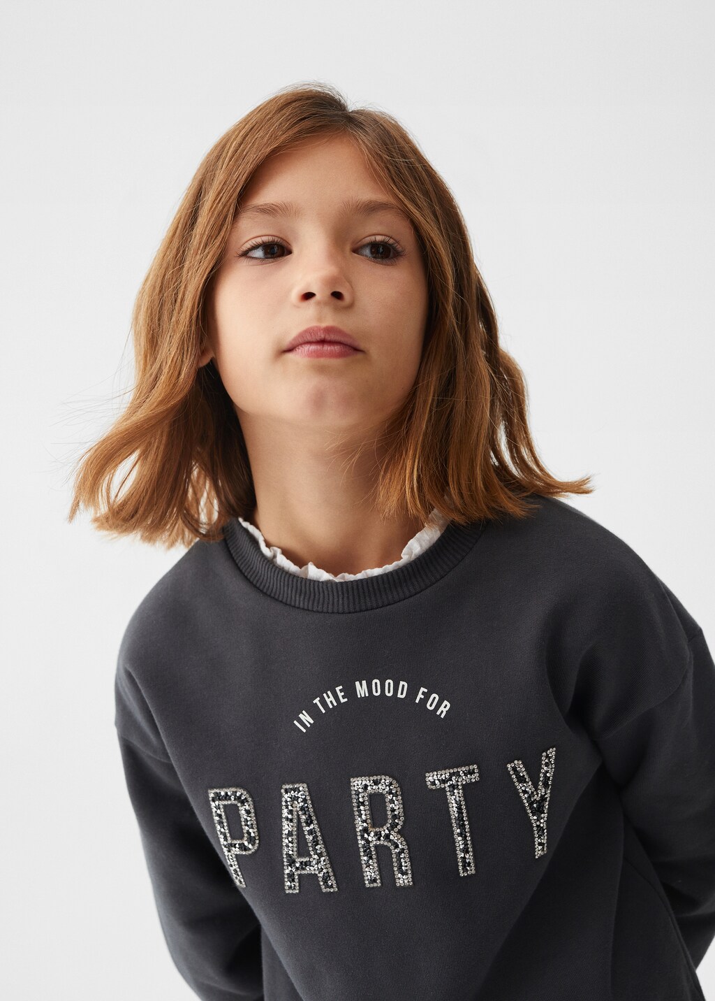 Sweatshirt mit Pailletten-Schrift - Detail des Artikels 1