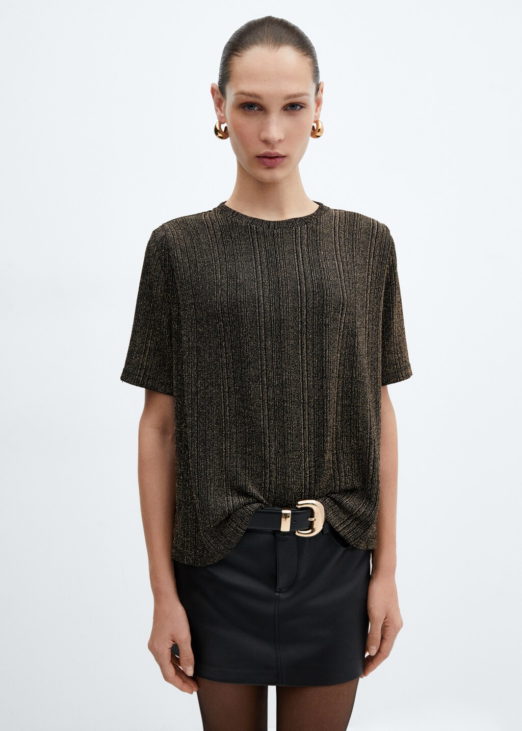 Lurex knitted t shirt