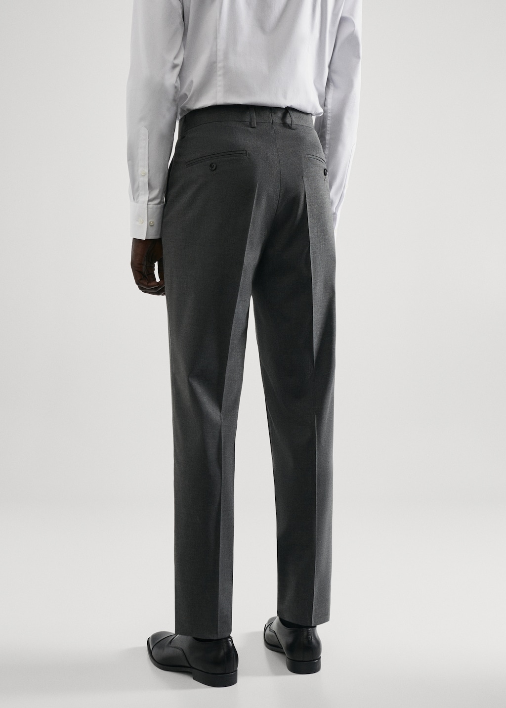 Stretch fabric slim-fit suit trousers - Reverse of the article