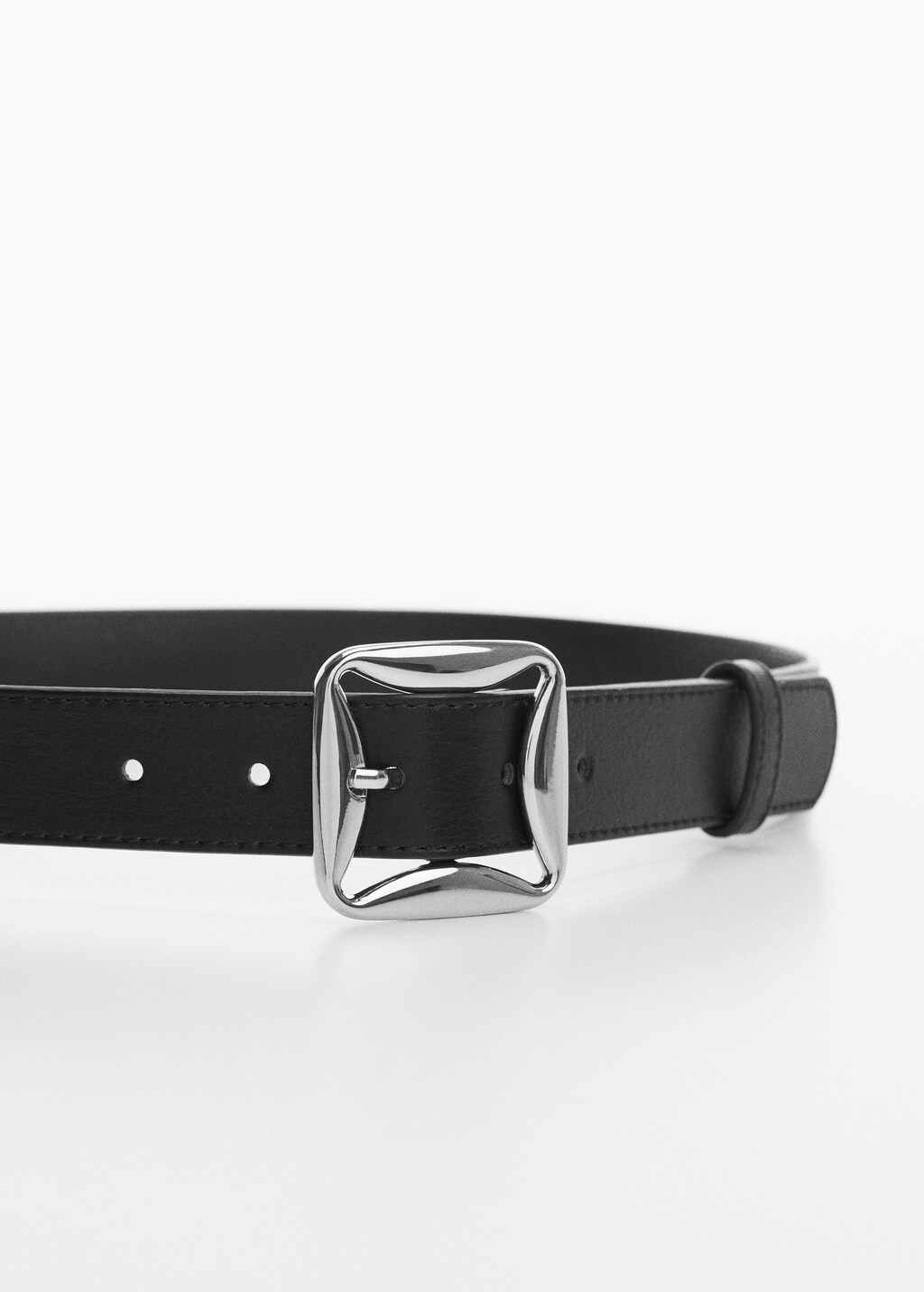 Belt with geometric buckle  - Medium plane