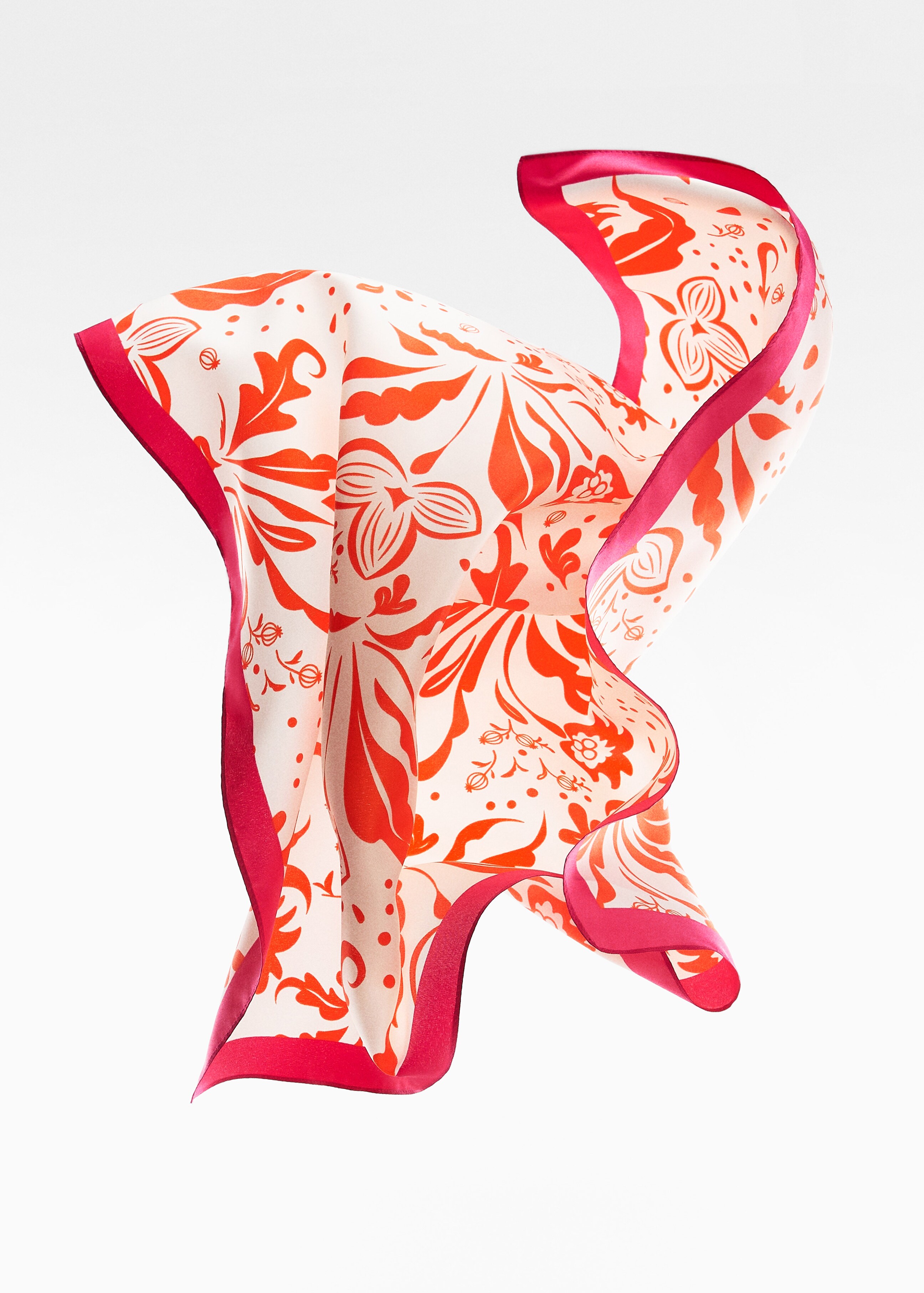 Printed satin scarf - Details of the article 5