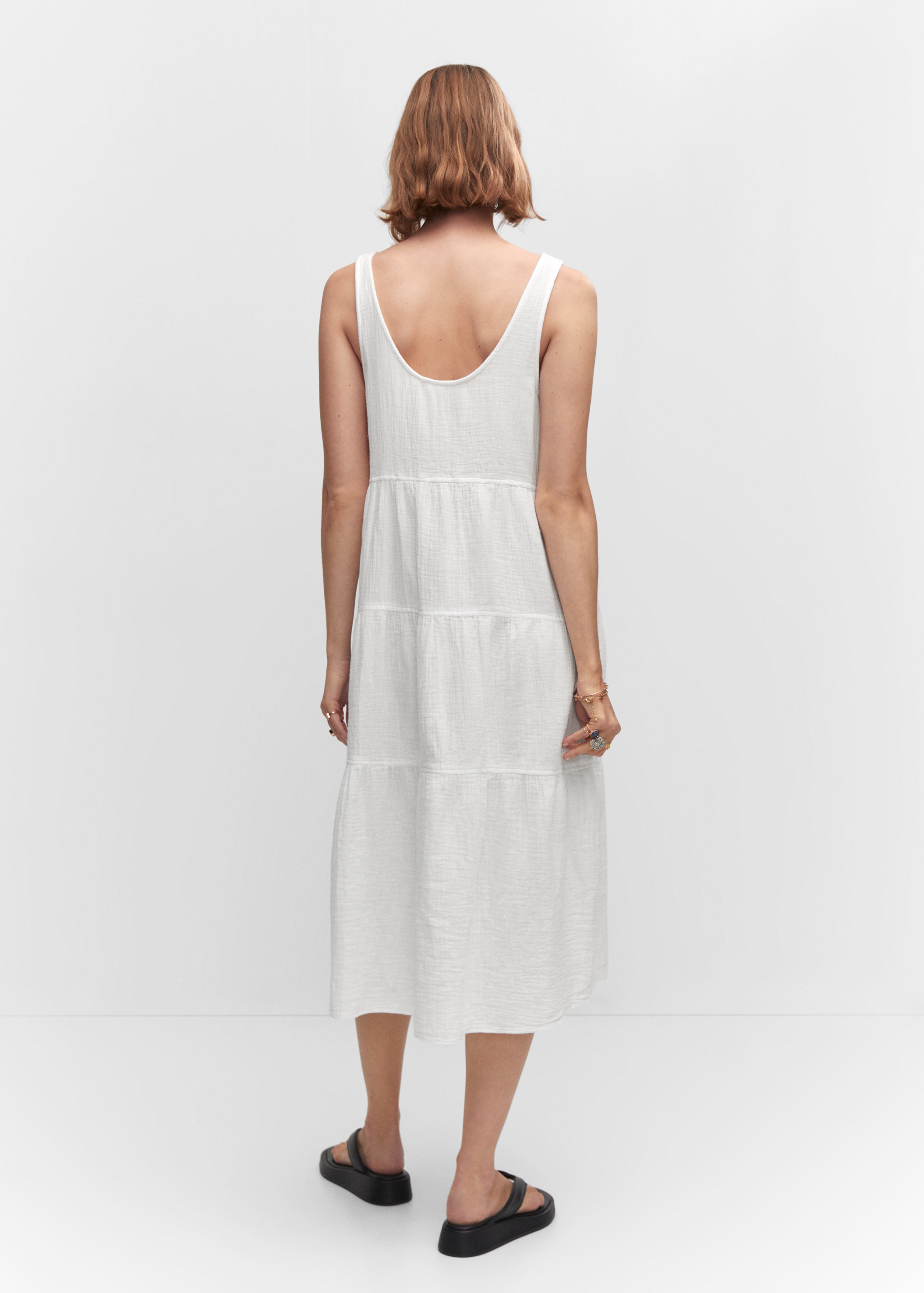 Φόρεμα βαμβάκι βολάν - Πίσω όψη προϊόντος