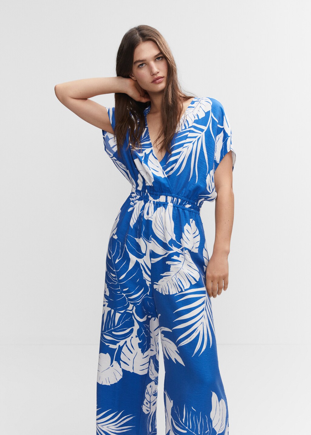 Jumpsuit mit Tropen-Print - Mittlere Ansicht