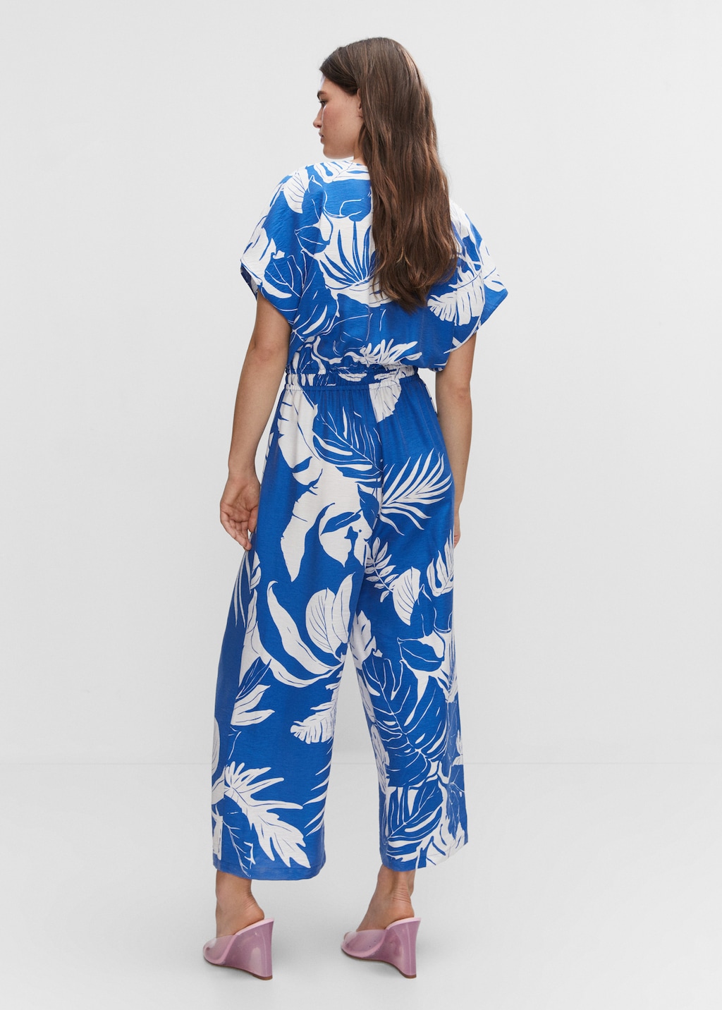 Jumpsuit mit Tropen-Print - Rückseite des Artikels