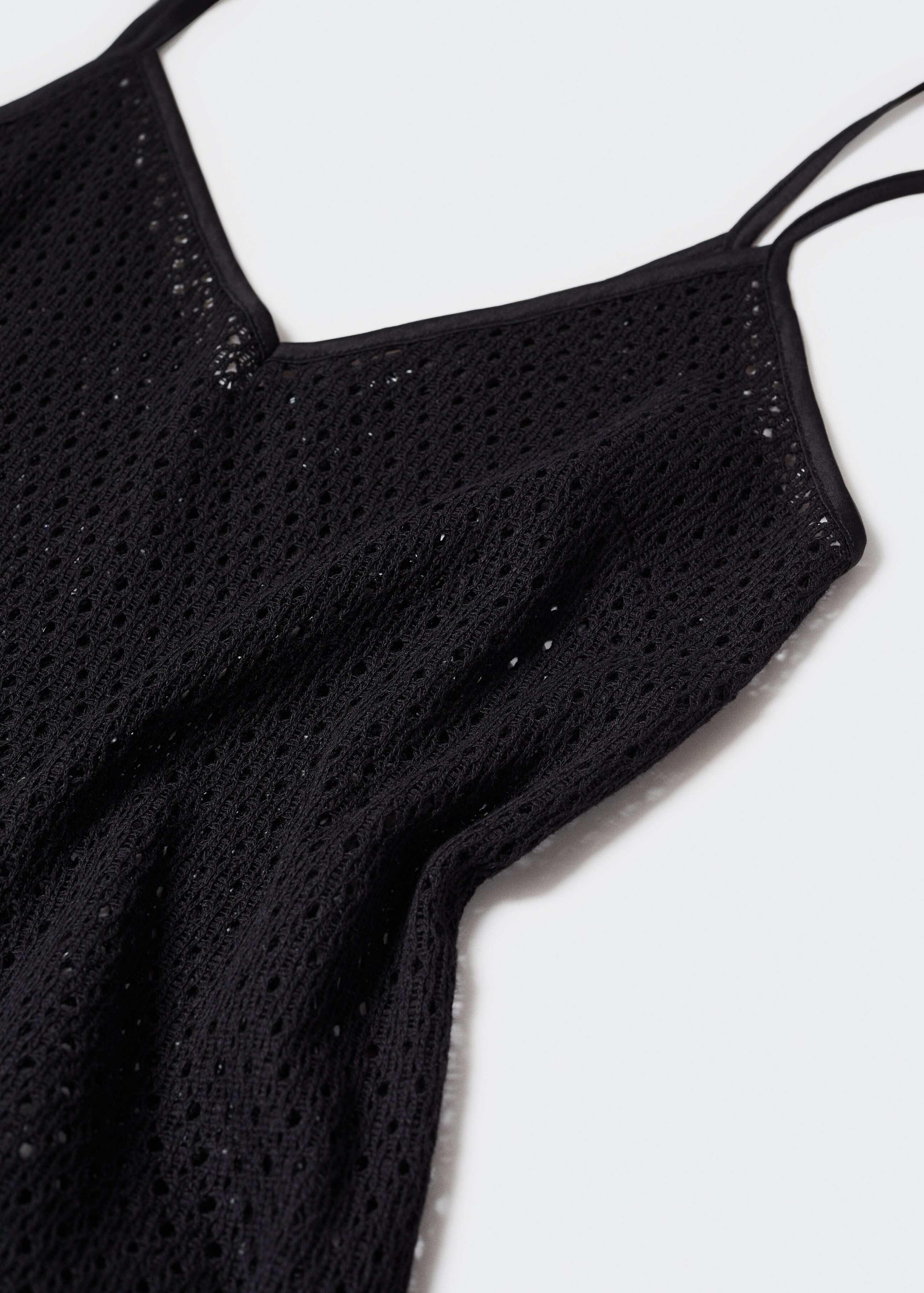 Long openwork knitted dress - Details of the article 8
