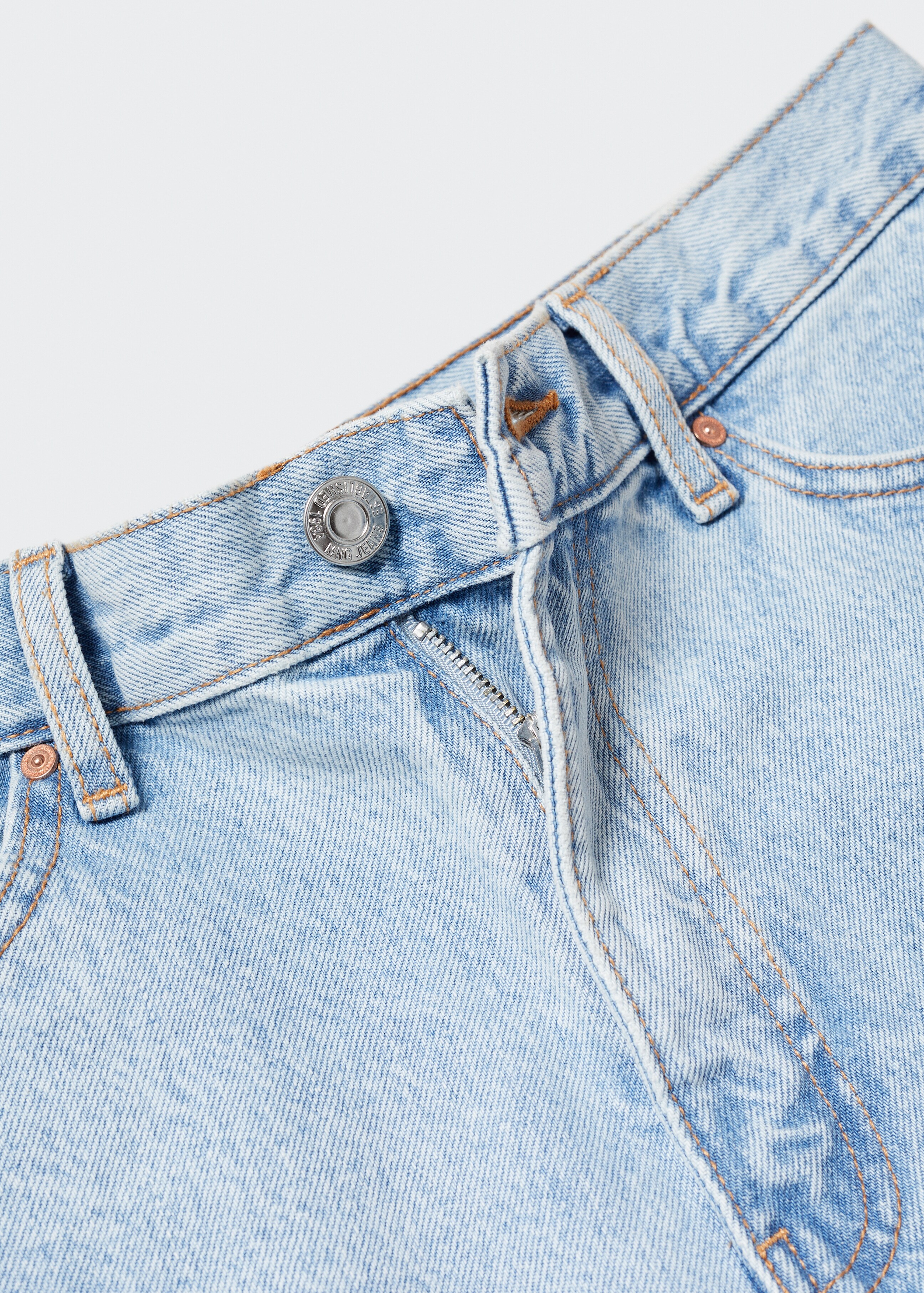 High-rise denim shorts - Details of the article 8