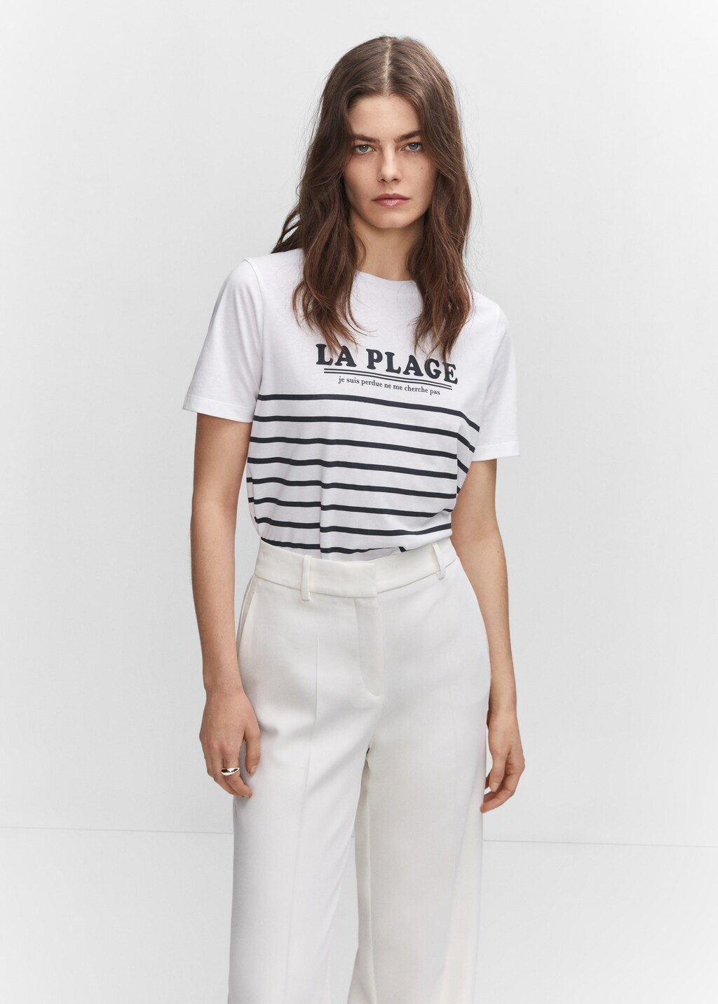 T-shirt en coton imprimé - Plan moyen