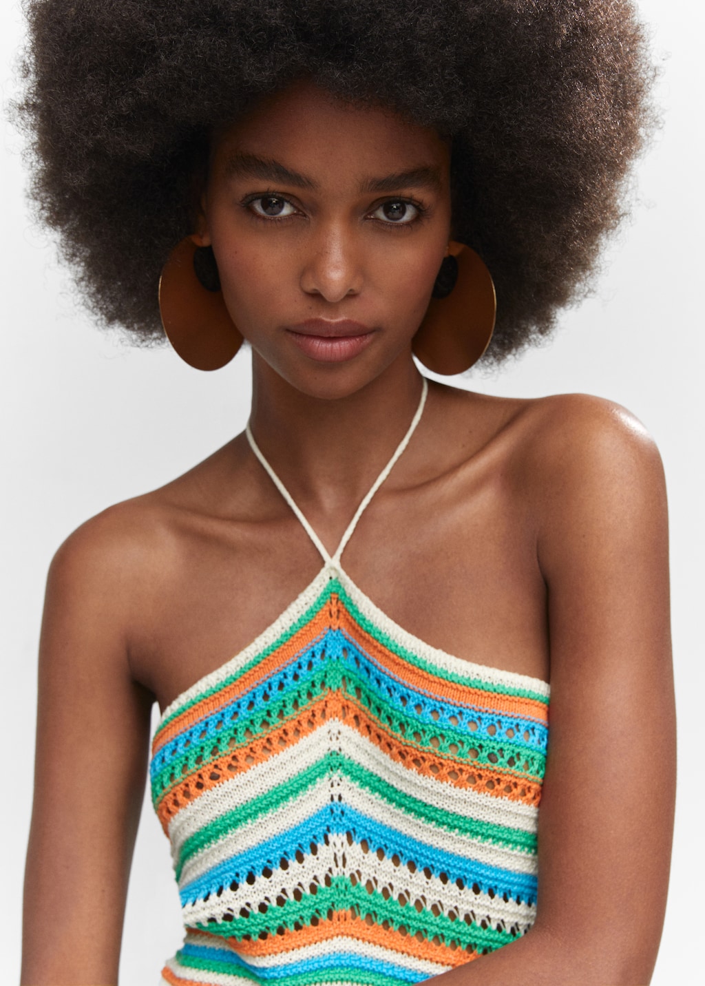 Crochet halter neck dress hotsell