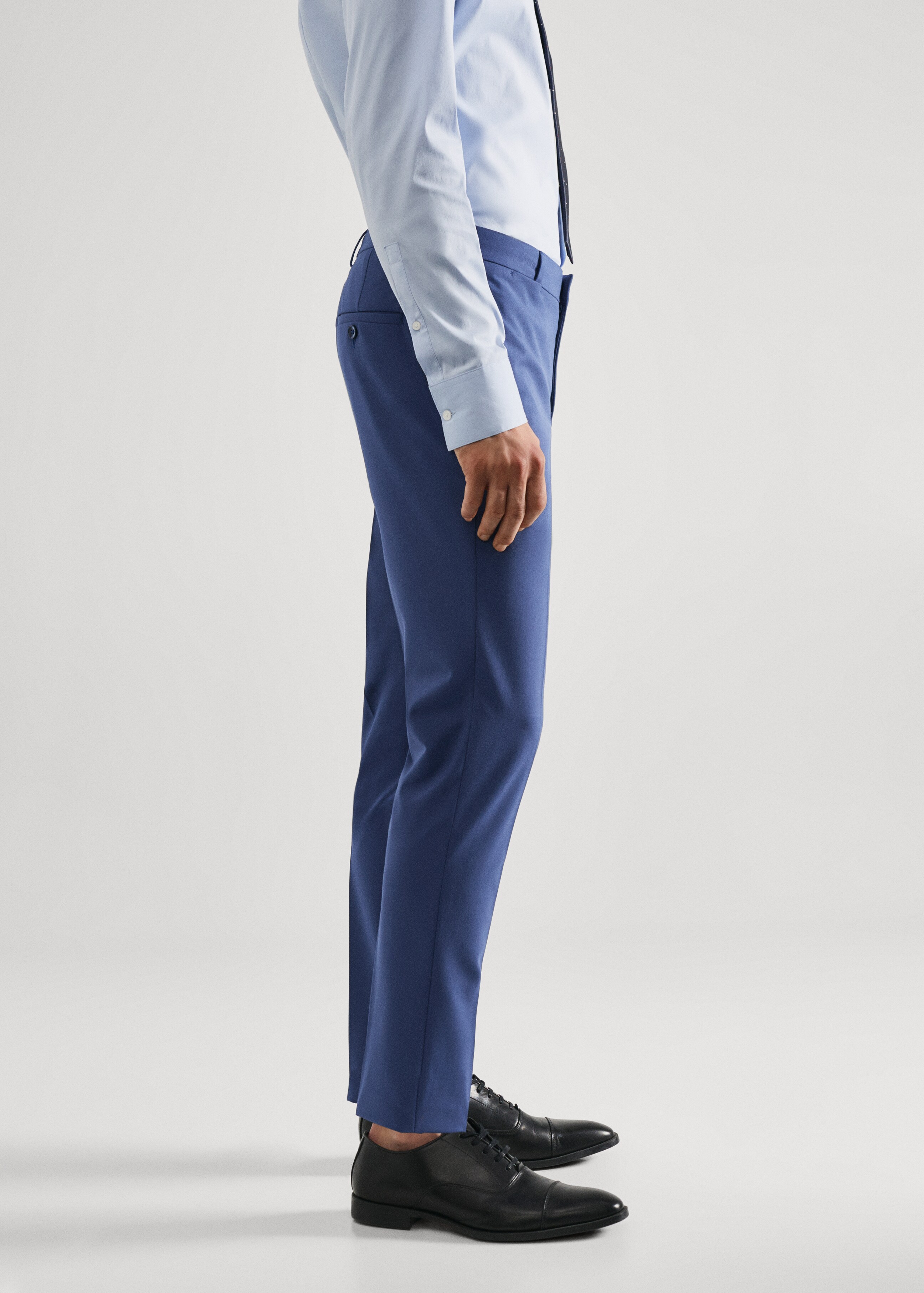 Stretch fabric super slim-fit suit trousers - Details of the article 2