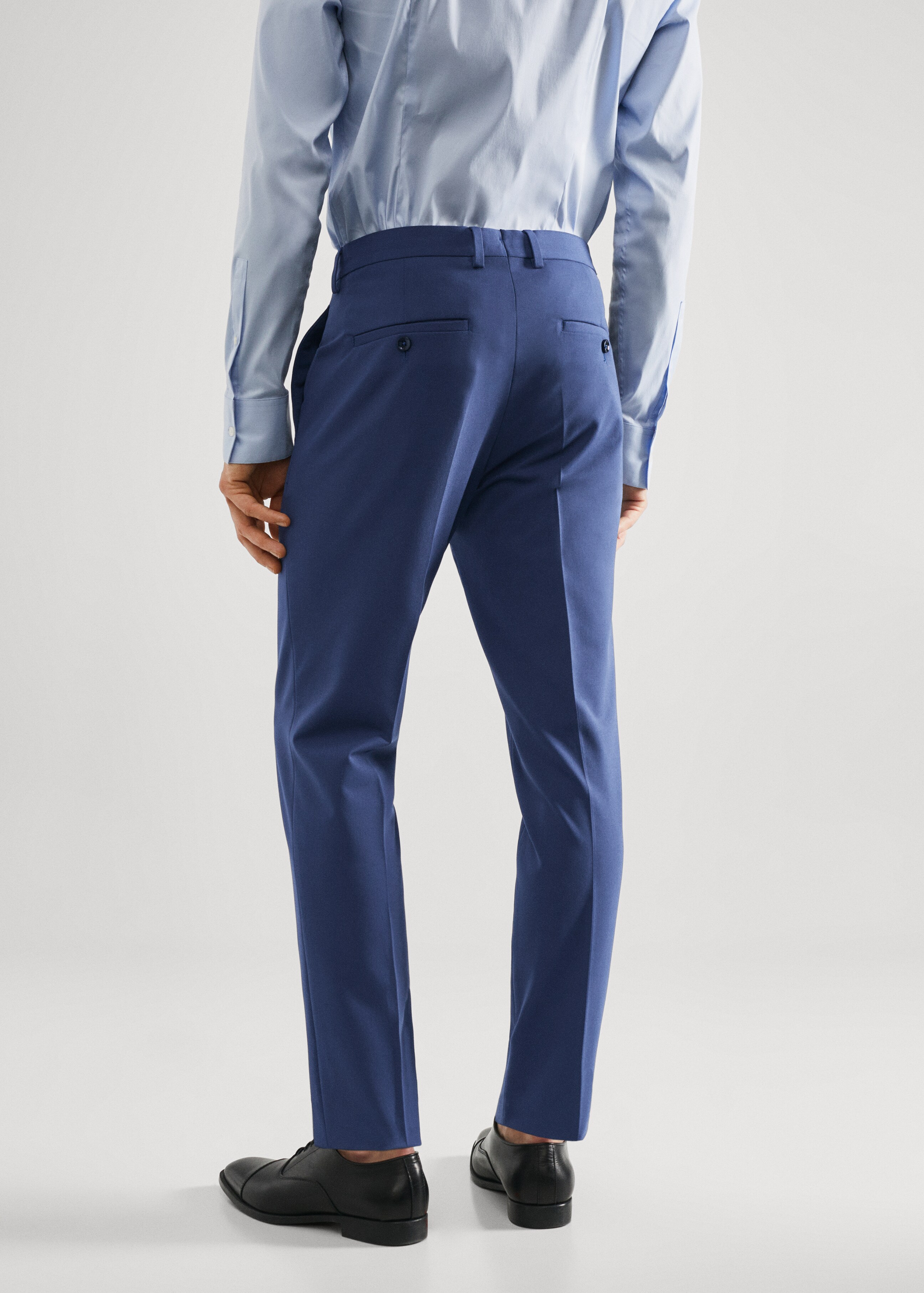 Stretch fabric super slim-fit suit trousers - Reverse of the article