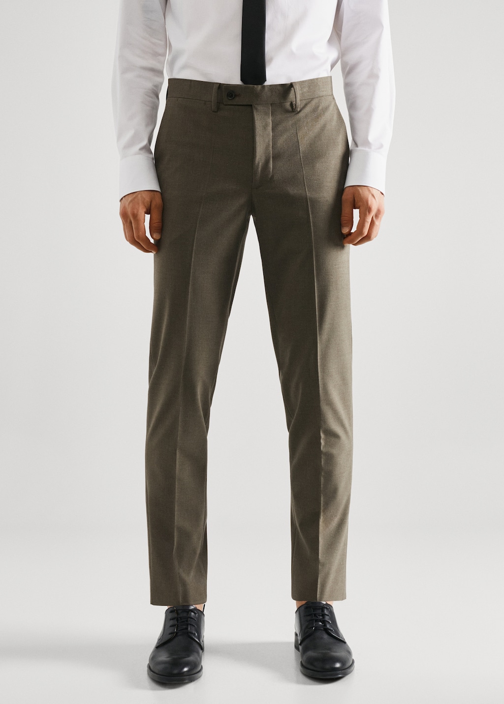 Slim-fit pantalon van stretch stof - Middenvlak