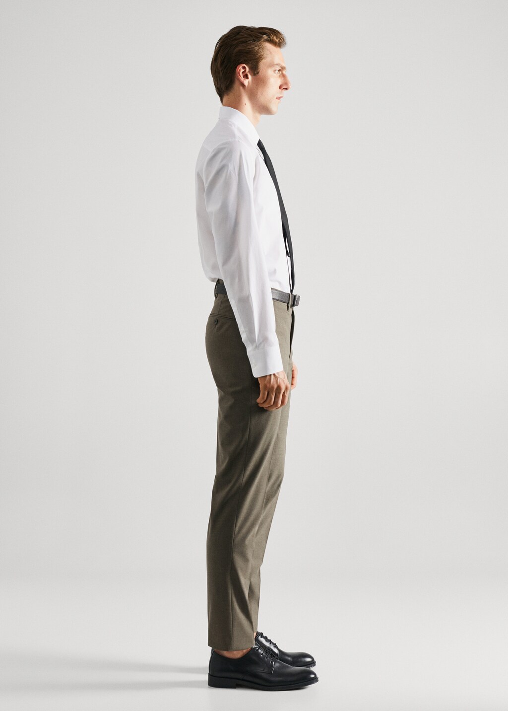 Stretch-fabric slim-fit suit trousers - Details of the article 4