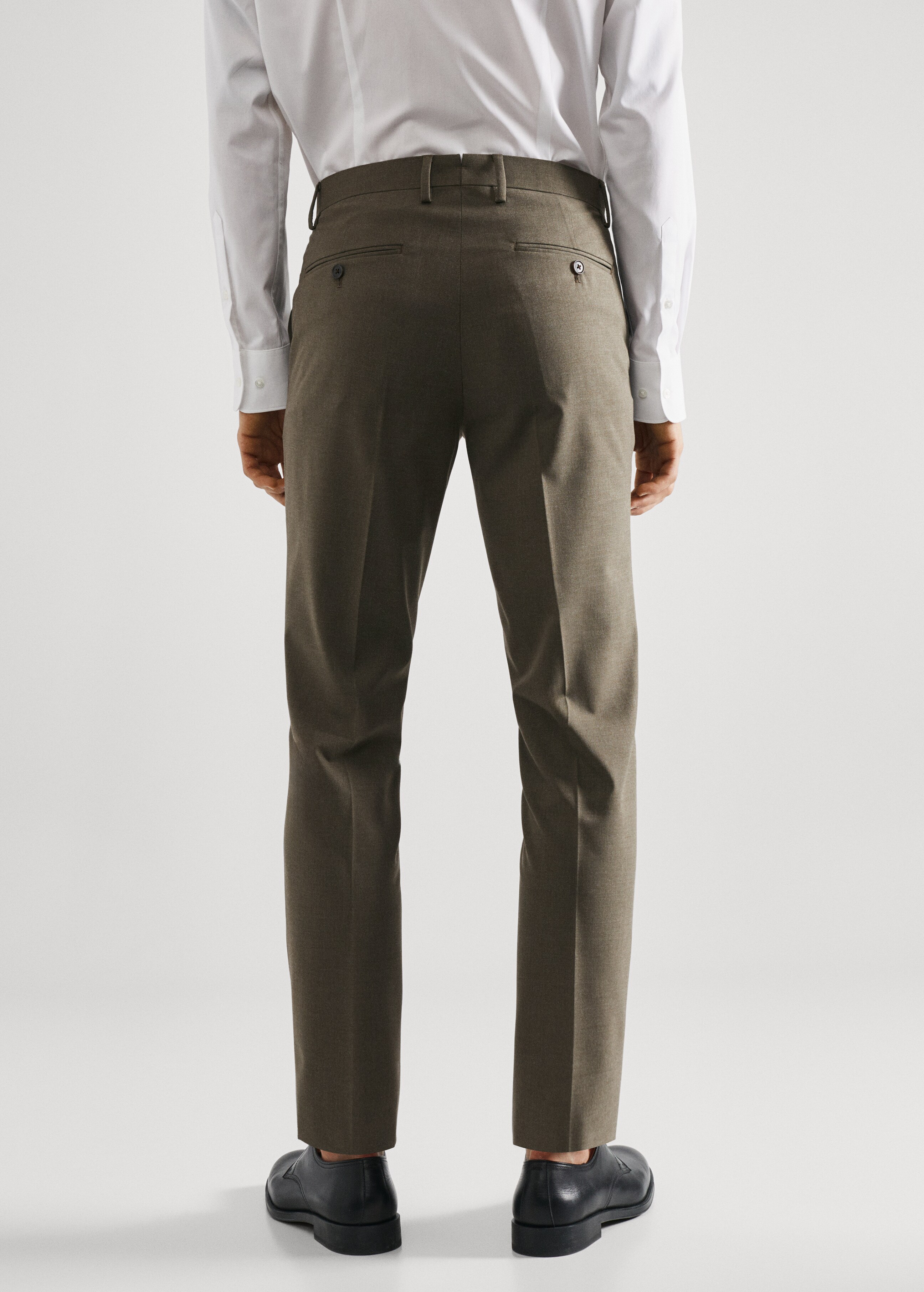 Stretch fabric slim-fit suit trousers - Reverse of the article