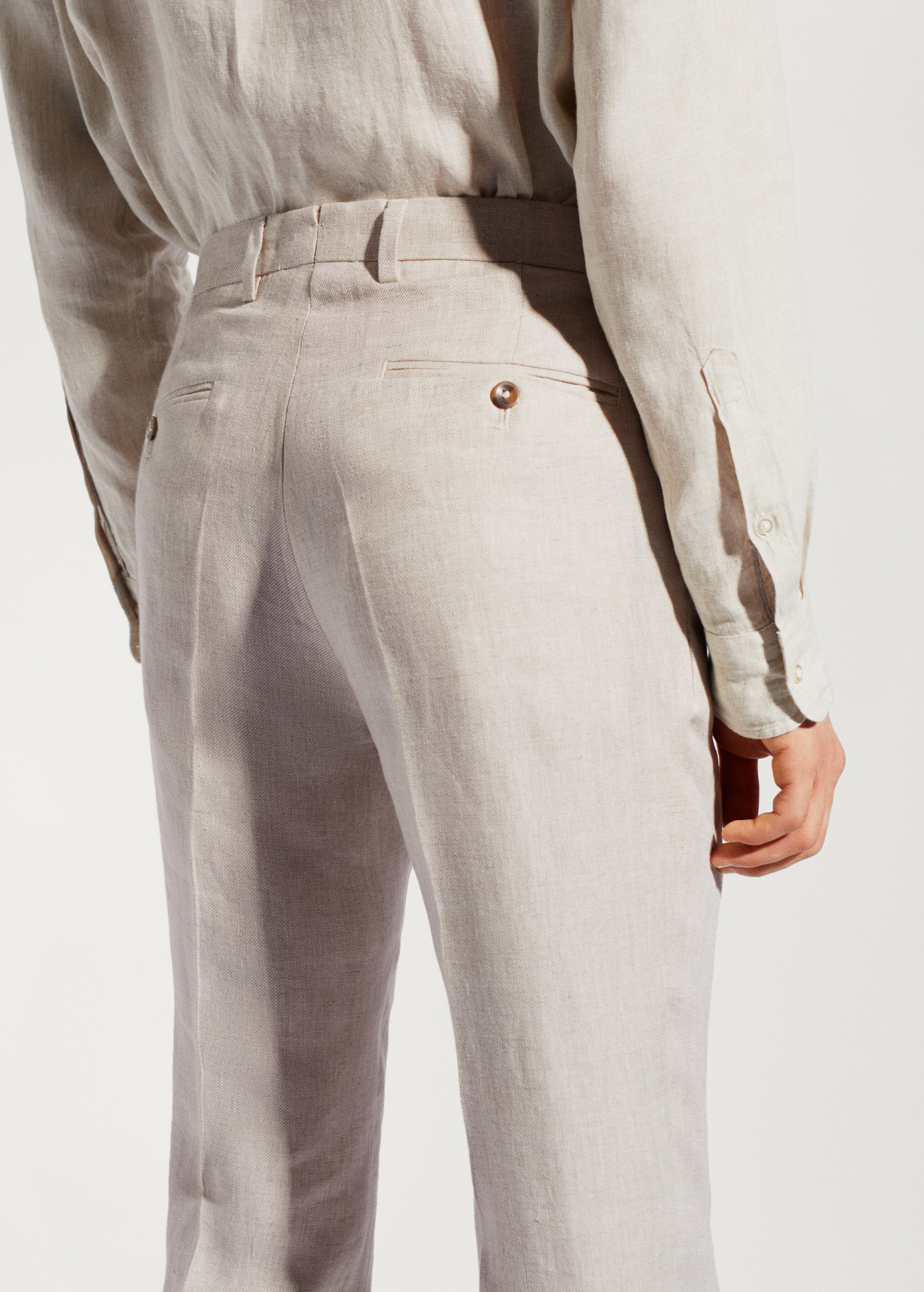 Pantalón traje 100% lino - Detalle del artículo 2