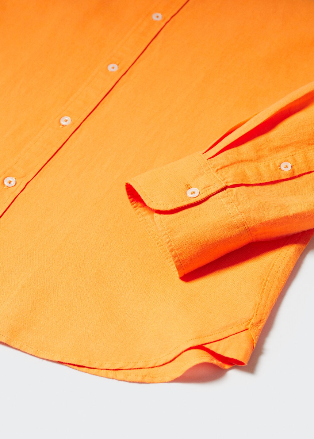 Regular-fit linen cotton shirt - Details of the article 8