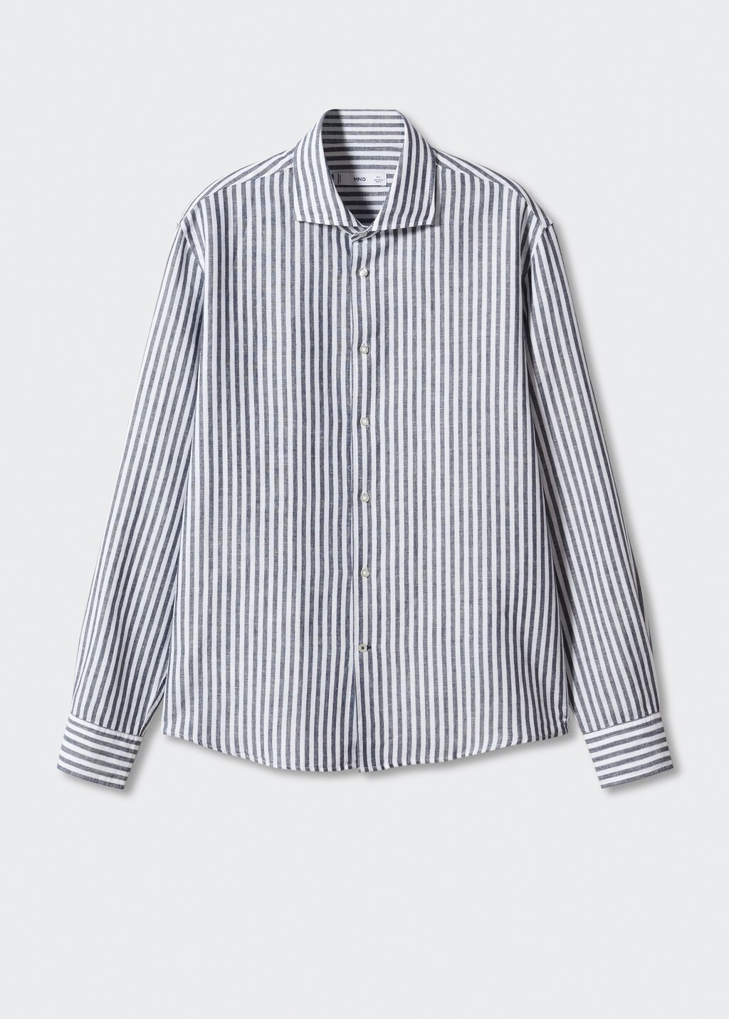 Slim fit striped linen shirt - Article without model