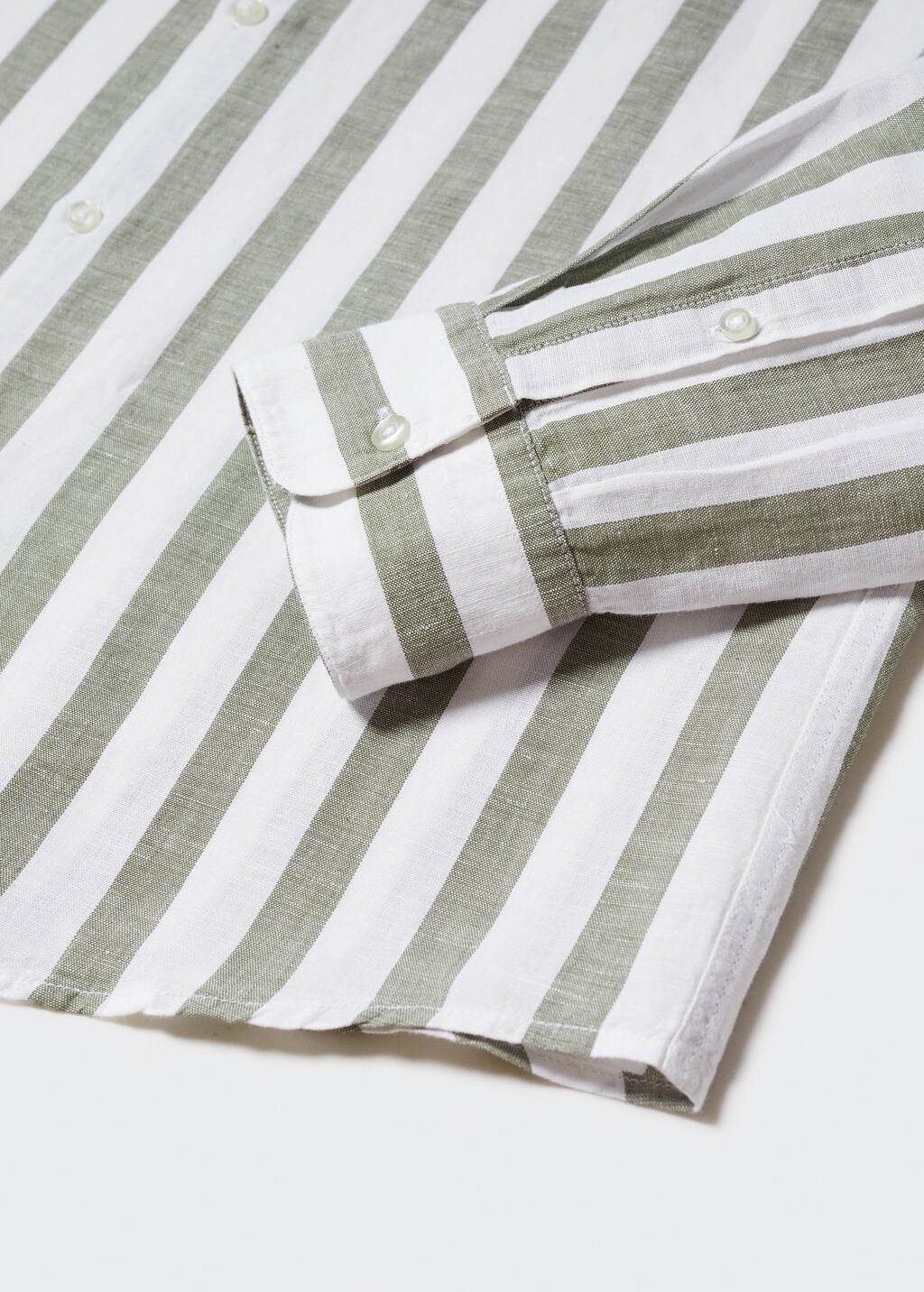 Regular-fit striped linen shirt - Details of the article 8