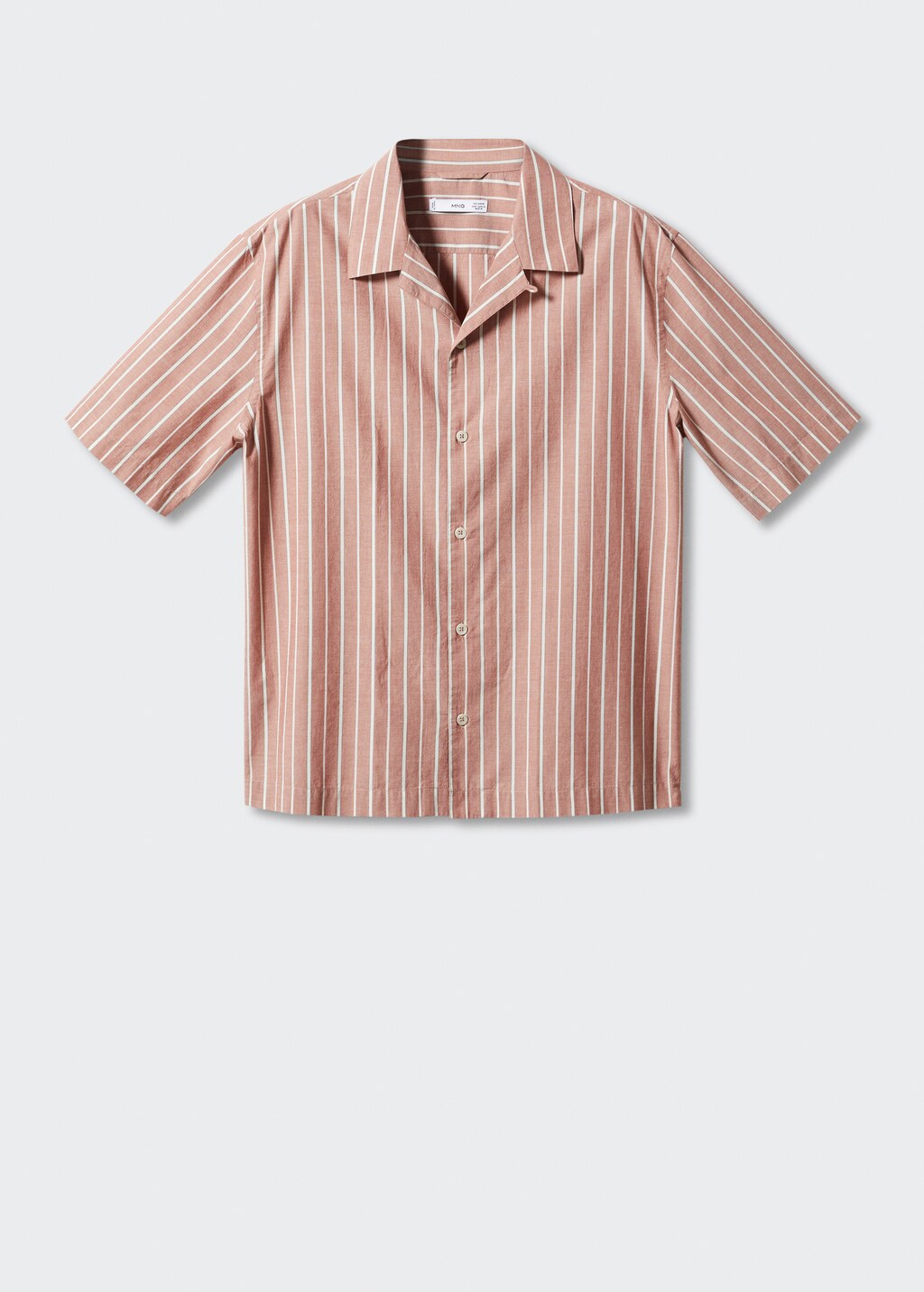 Striped shirt 100% cotton bowling collar - Article without model