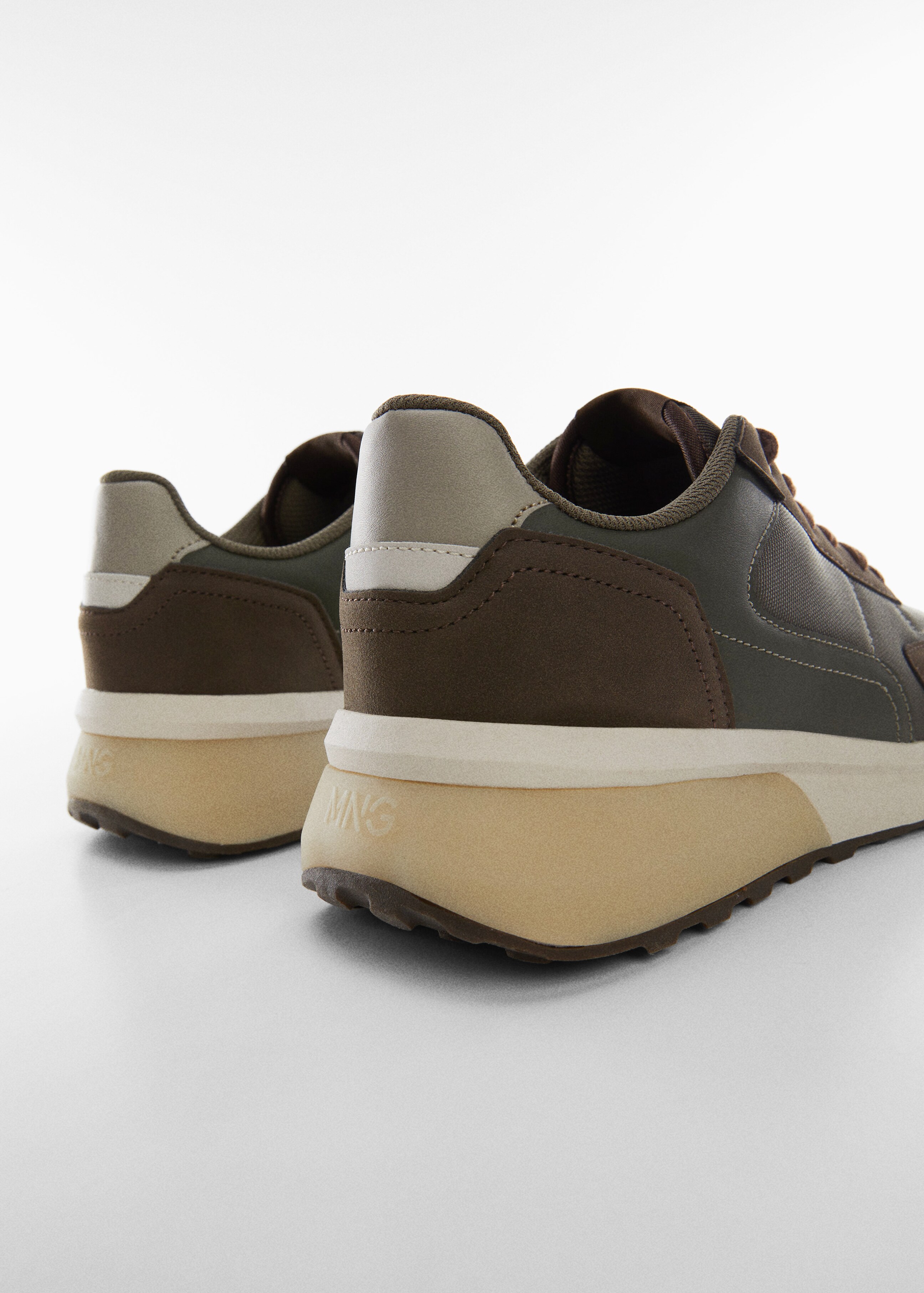 Leather mixed sneakers - Details of the article 1