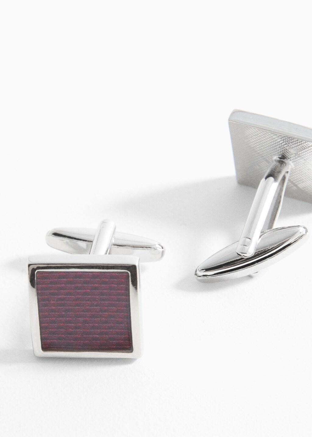 Coloured square cufflinks - Medium plane