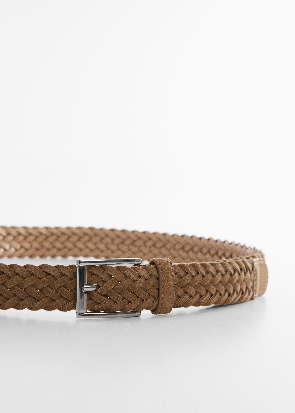 Braided suede belt - Medium plane