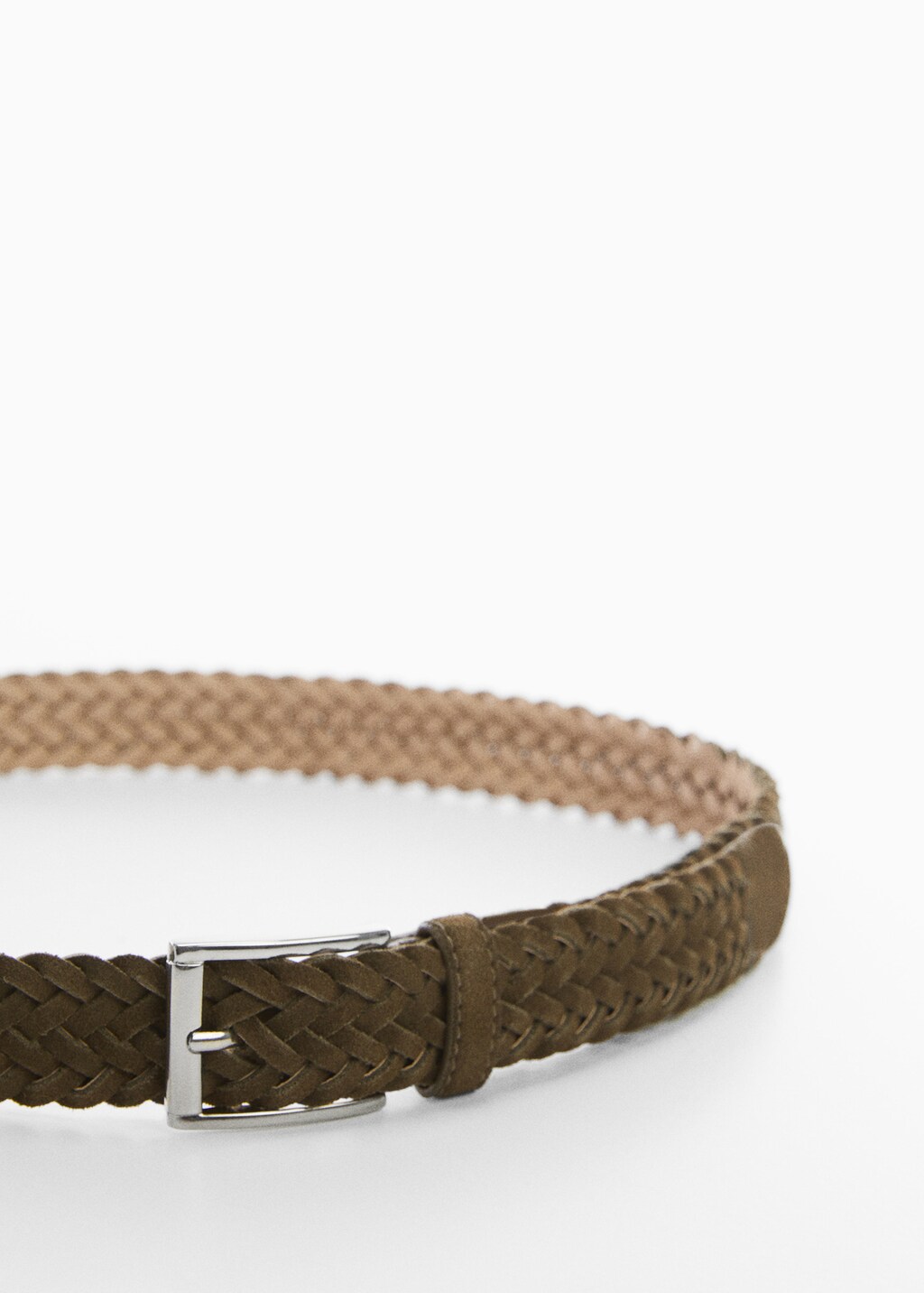 Braided suede belt - Medium plane