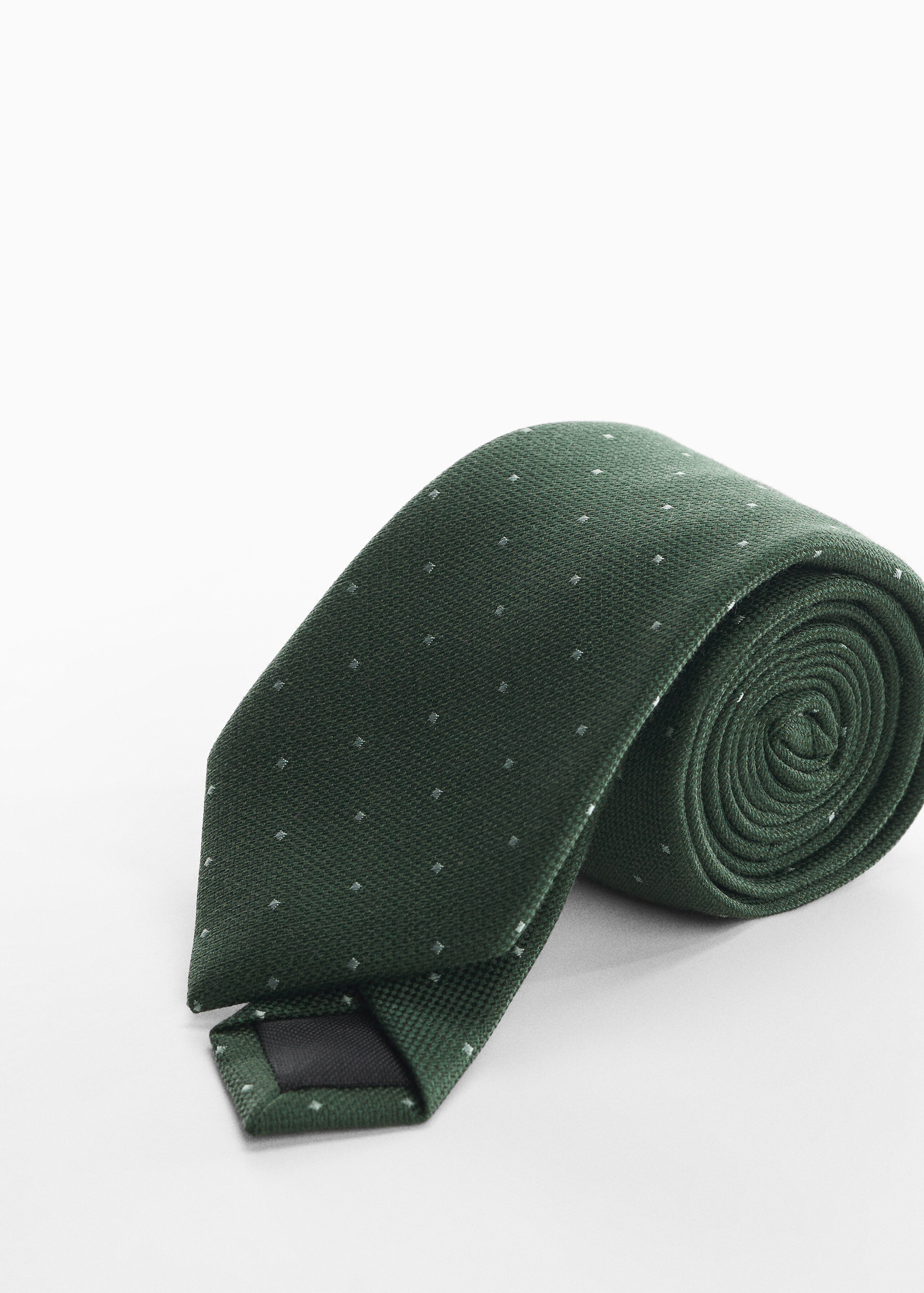 Strukturierte Krawatte mit Mini-Polka Dots - Mittlere Ansicht