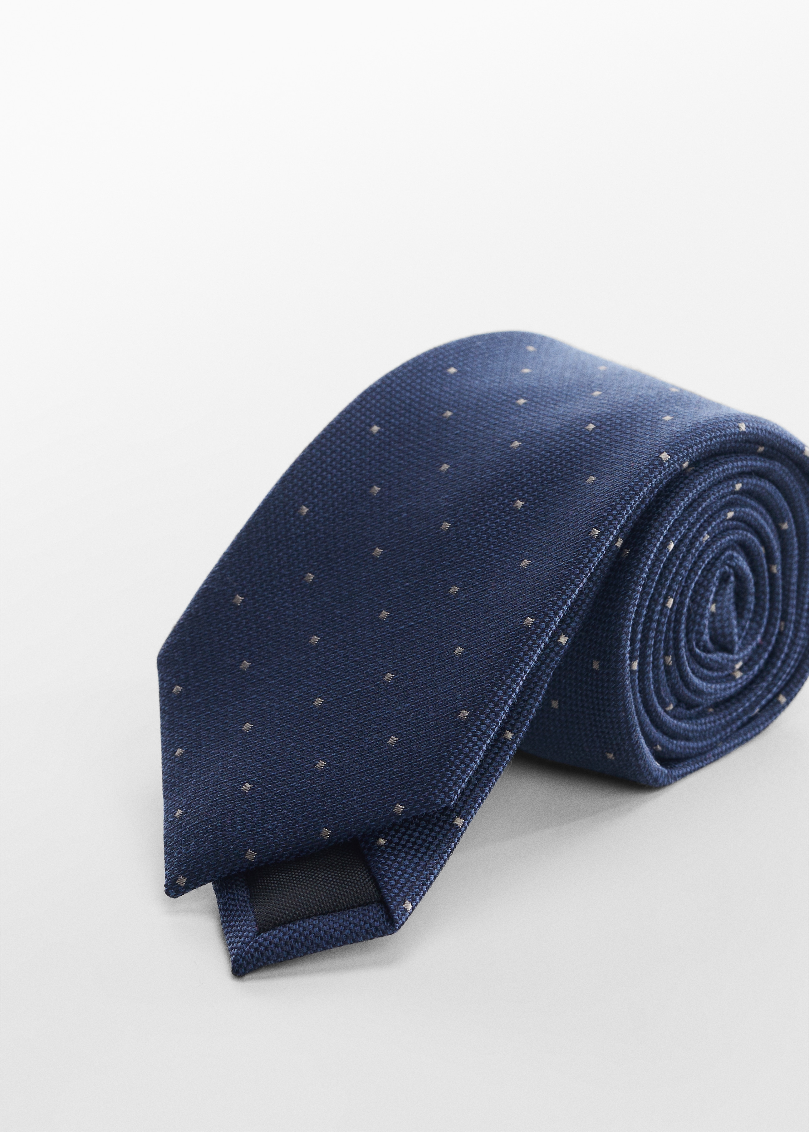 Strukturierte Krawatte mit Mini-Polka Dots - Mittlere Ansicht