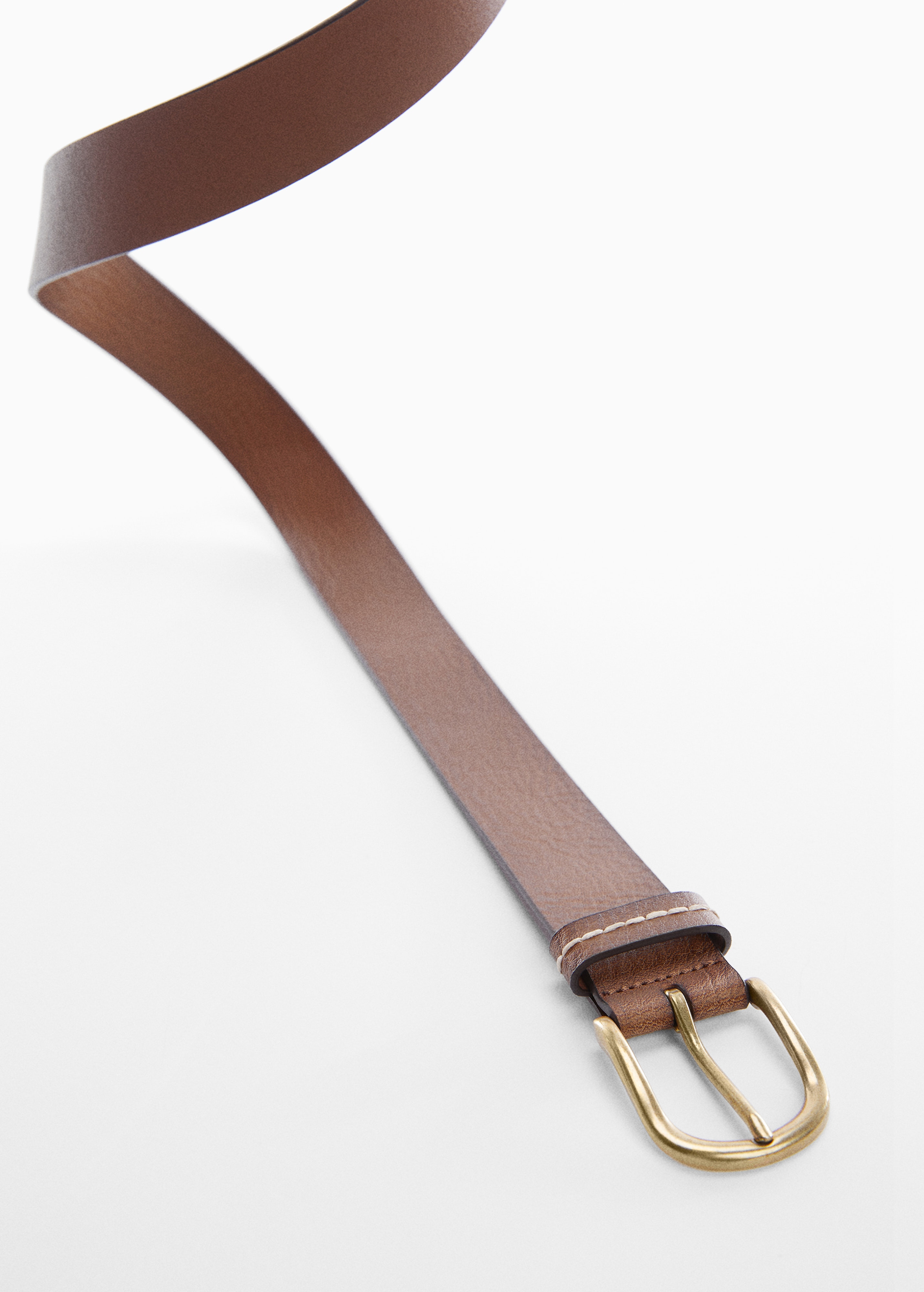 Pebbled leather belt - Medium plane