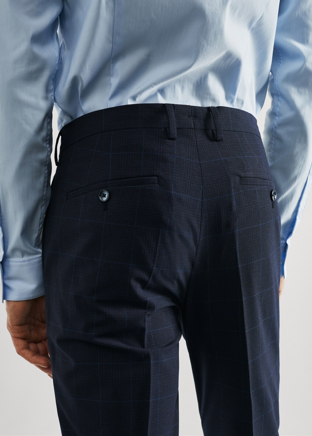 Pantalons vestit súper slim fit quadres - Detall de l'article 6