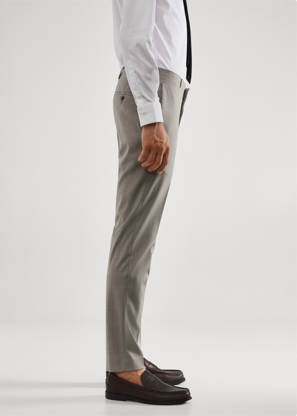 Super slim-fit printed suit trousers - Details of the article 2