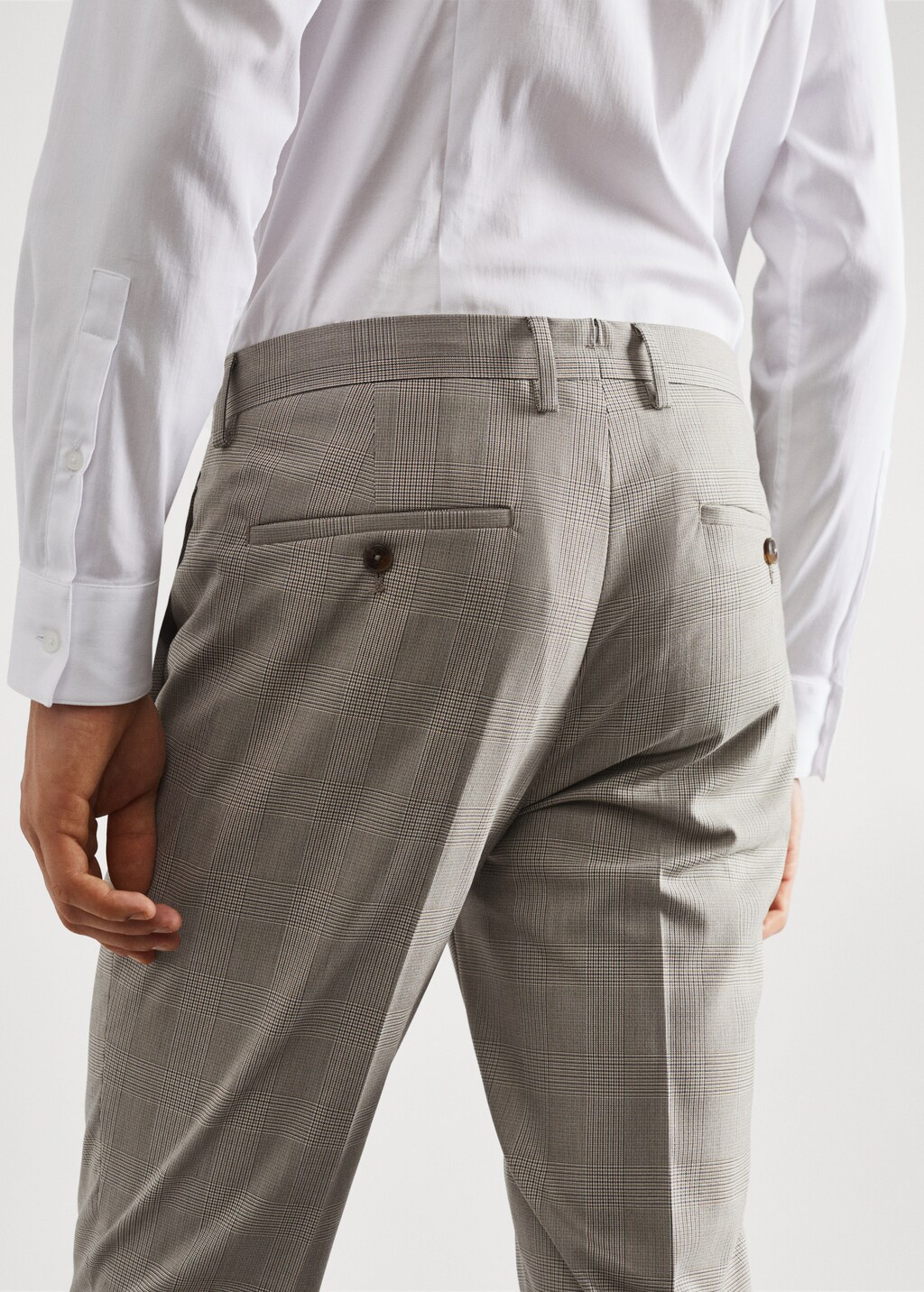 Pantalons vestit estampat súper slim fit - Detall de l'article 6