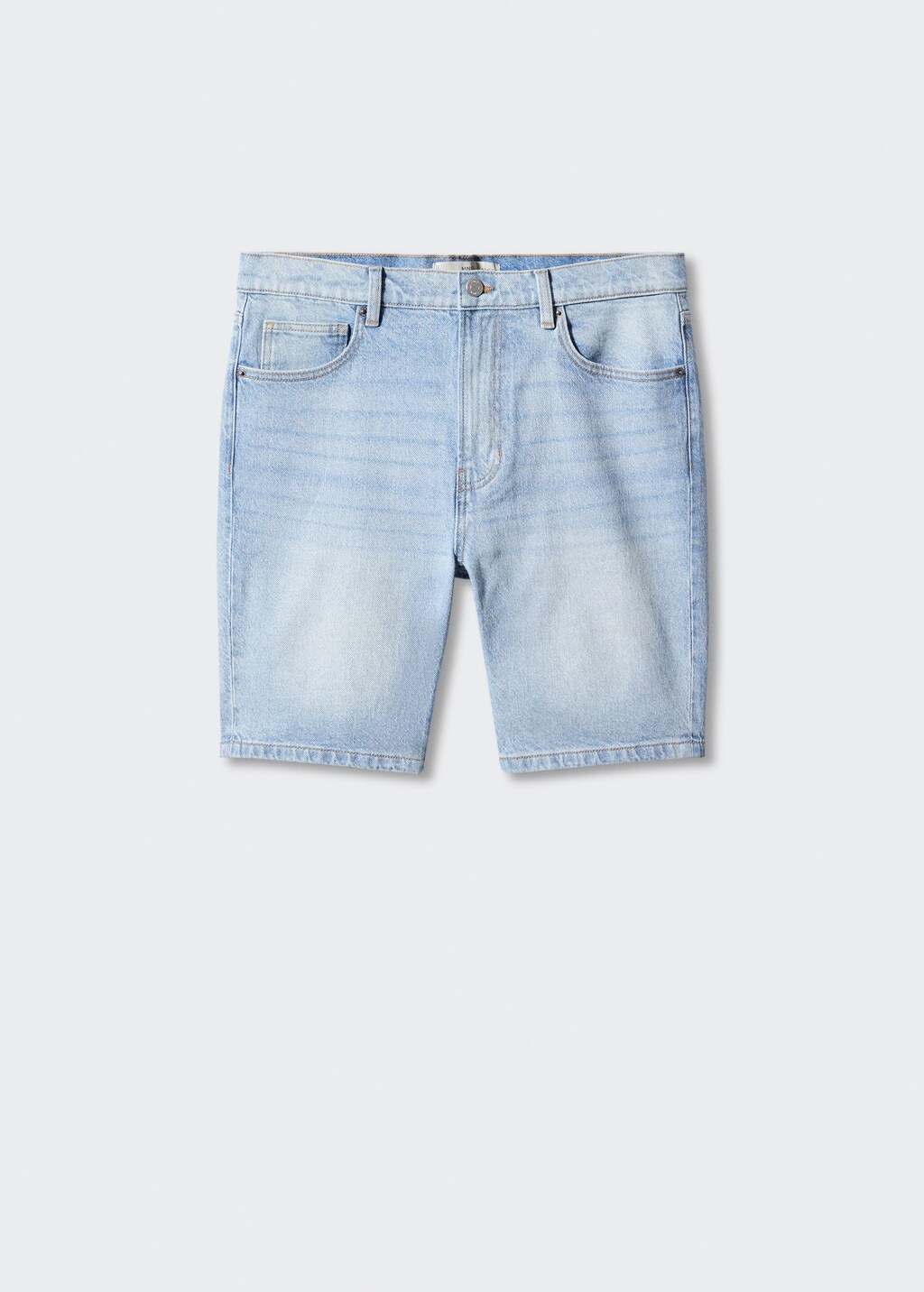 Regular-fit denim bermuda shorts - Article without model