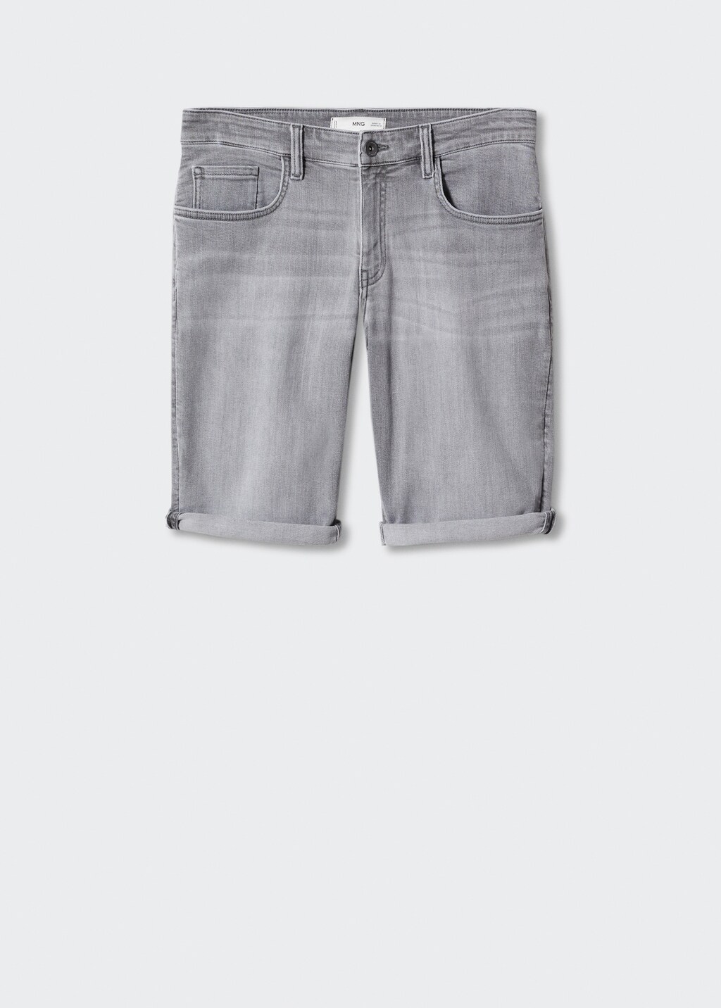 Slim-fit denim bermuda shorts - Article without model