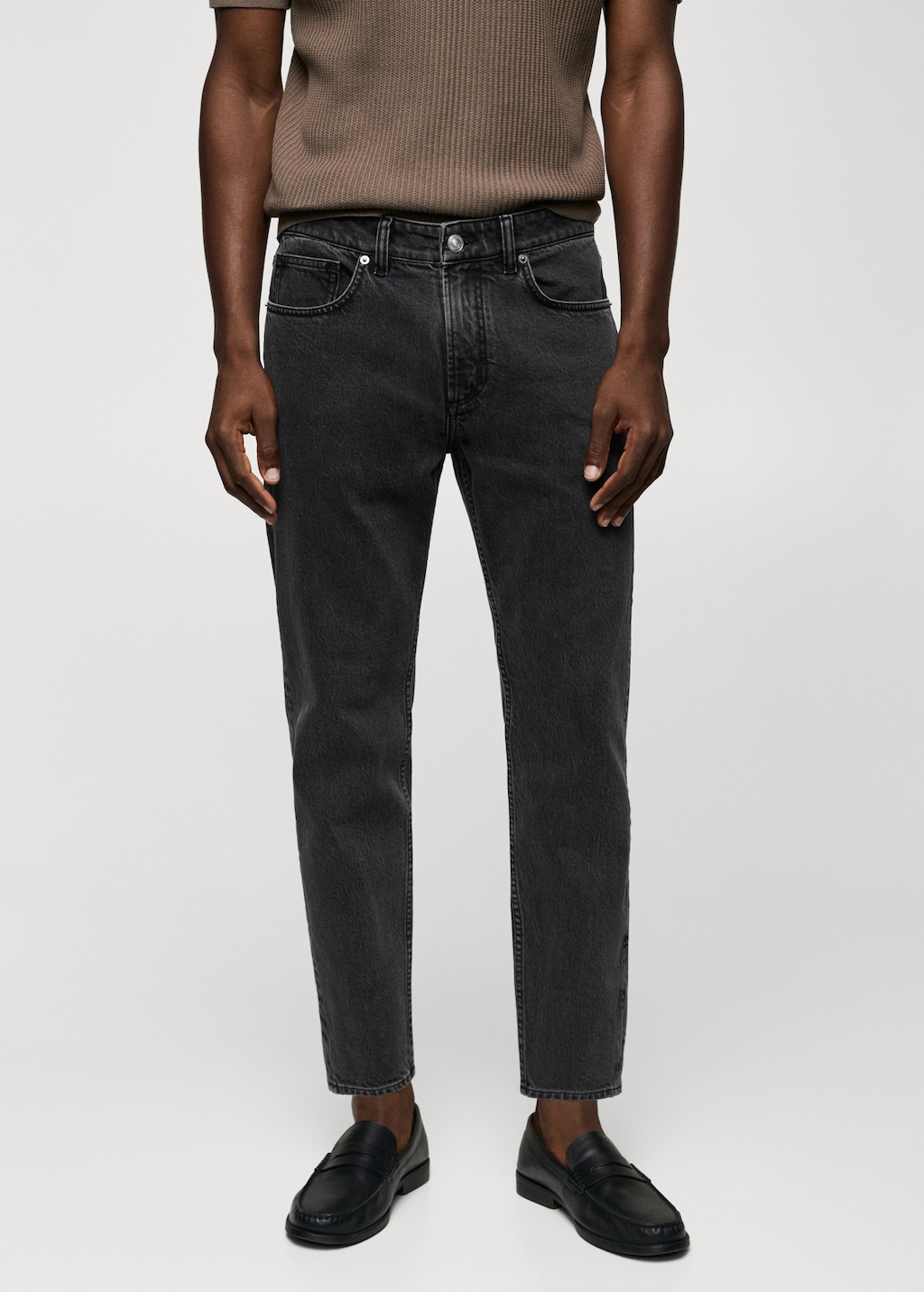 Jeans Ben tapered cropped - Halvtotal bildeutsnitt