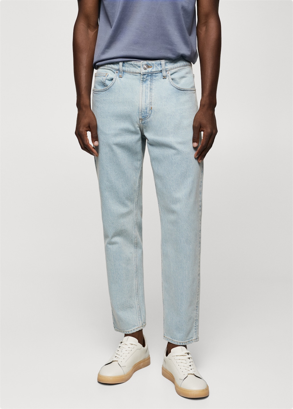 Ben tapered cropped jeans - Medium plane