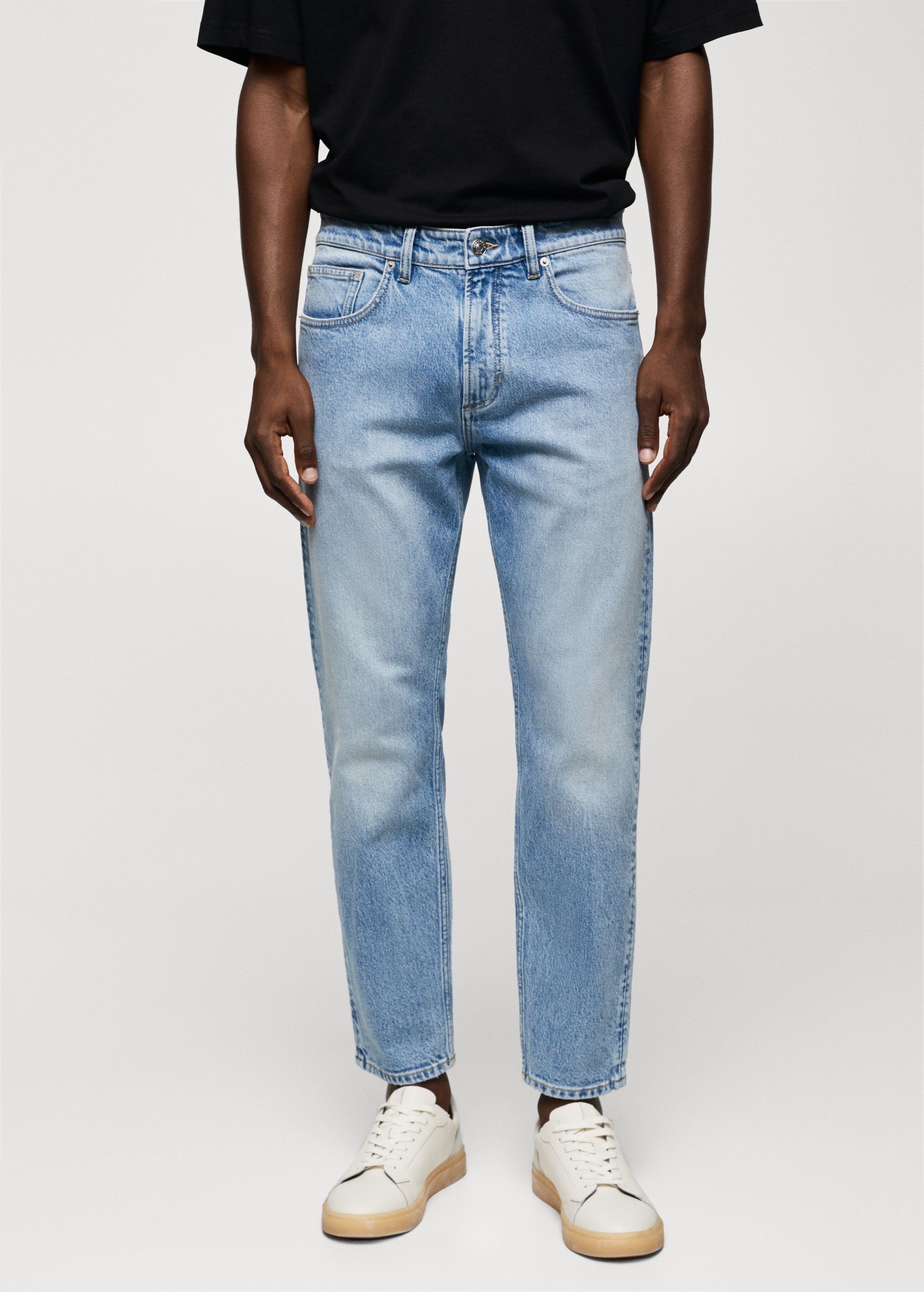 Ben tapered cropped jeans - Medium plane