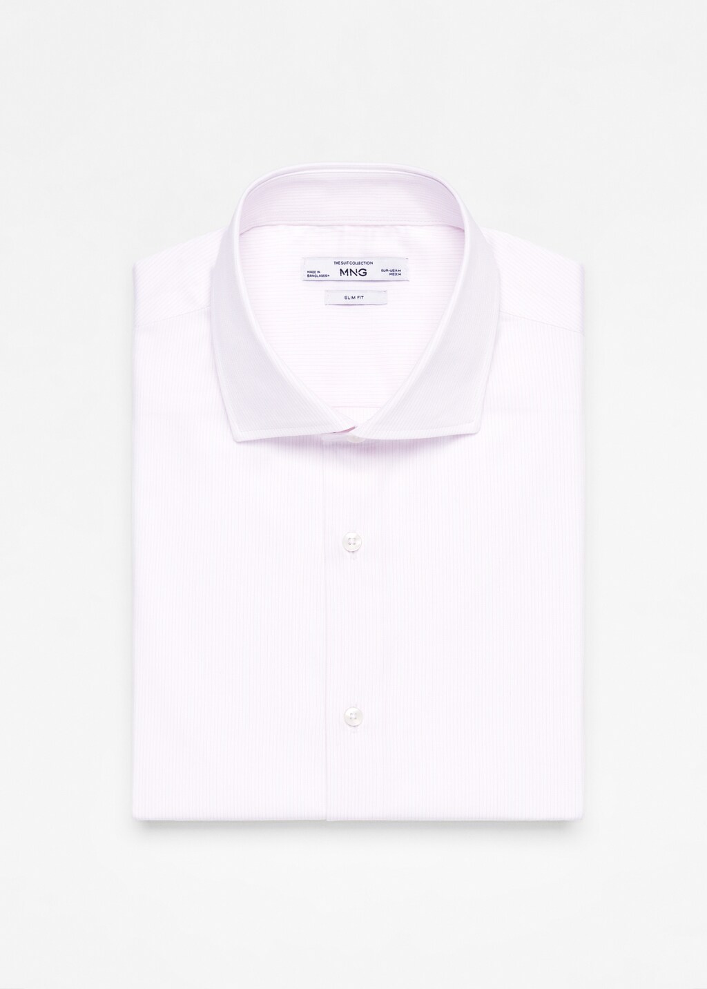 Slim-fit micro-stripe twill suit shirt - Details of the article 0