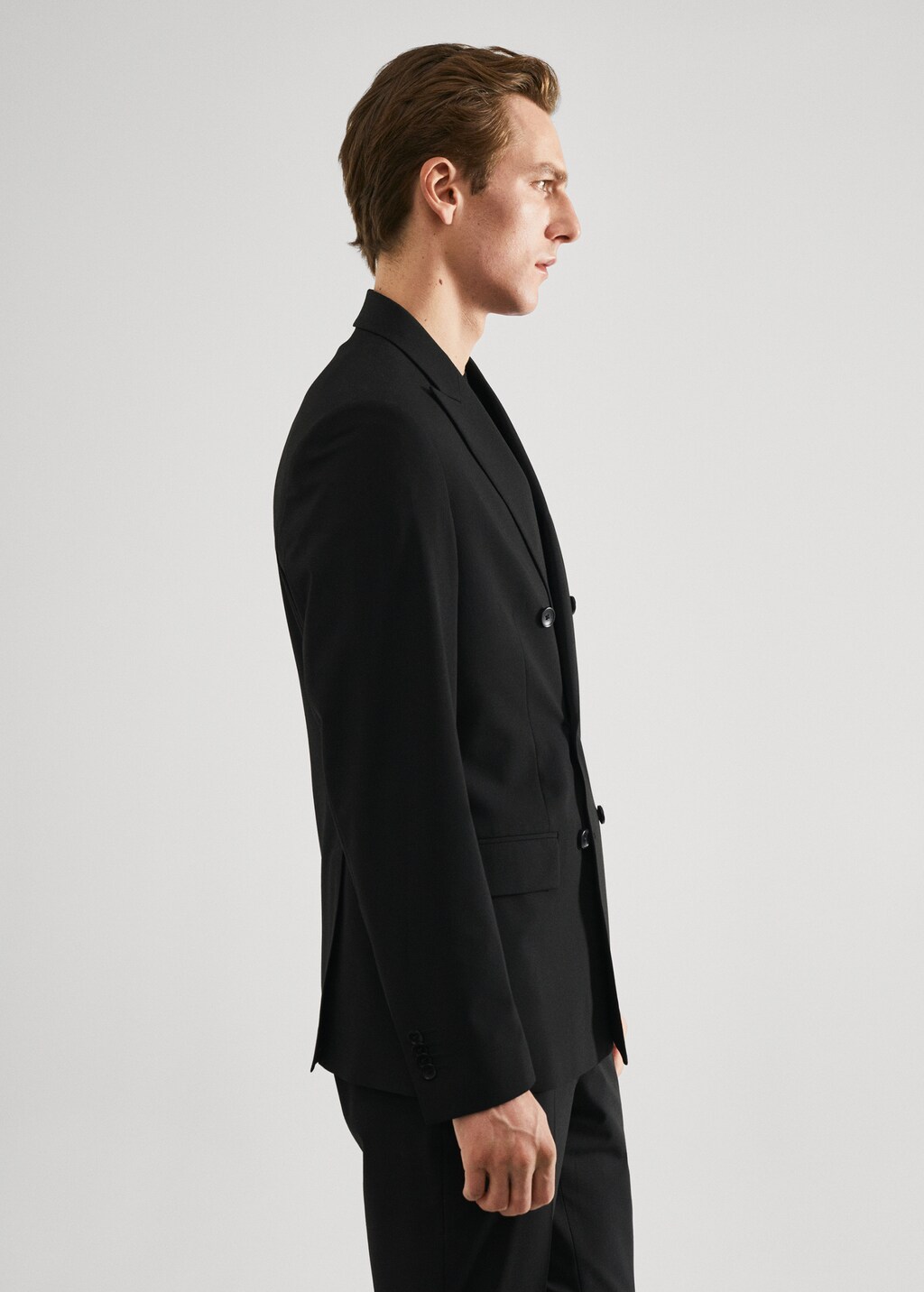 Slim fit double-breasted suit blazer - Details of the article 2