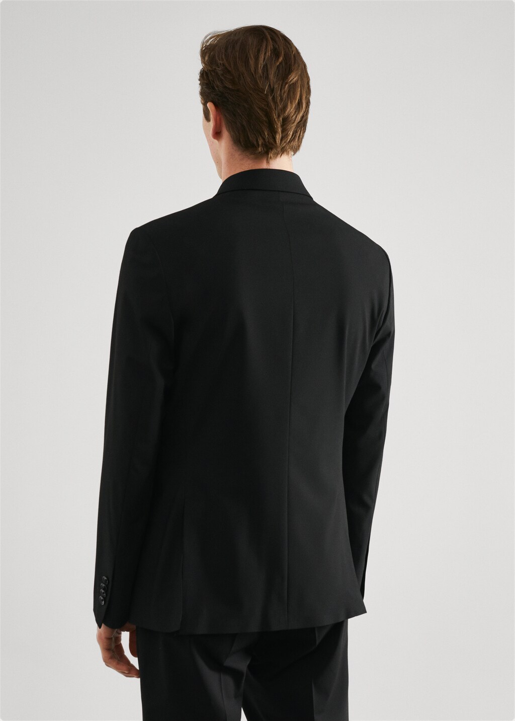 Slim fit double-breasted suit blazer - Reverse of the article