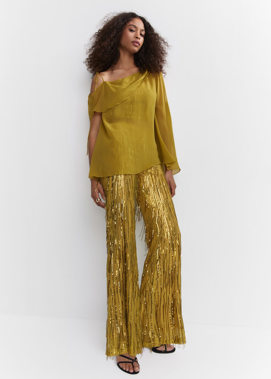 Metallic fringed trousers - Details of the article 2