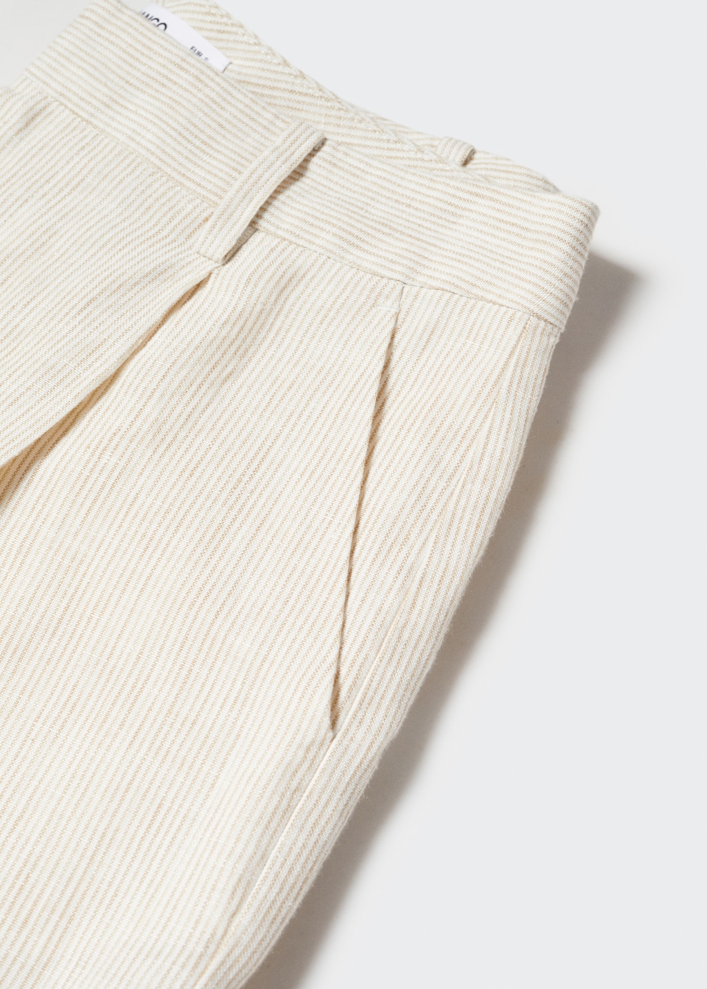 Straight linen-blend trousers - Details of the article 8