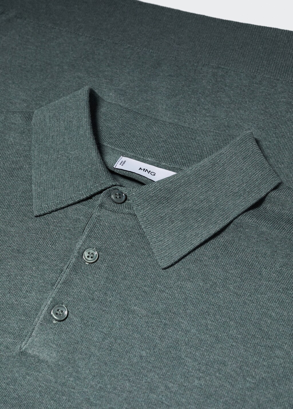 Long-sleeved cotton jersey polo shirt - Details of the article 8