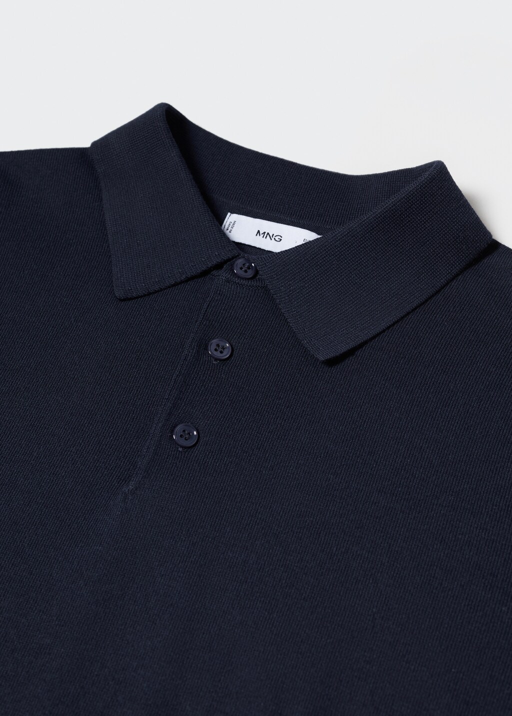 Long-sleeved cotton jersey polo shirt - Details of the article 8